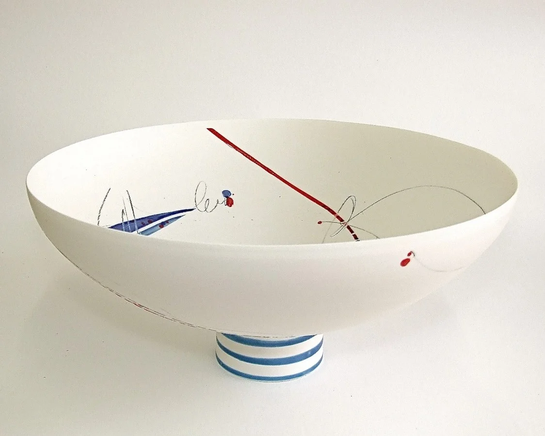 Victor Greenaway Bowl, porcelain, glaze, ceramic pencil jpg.jpeg