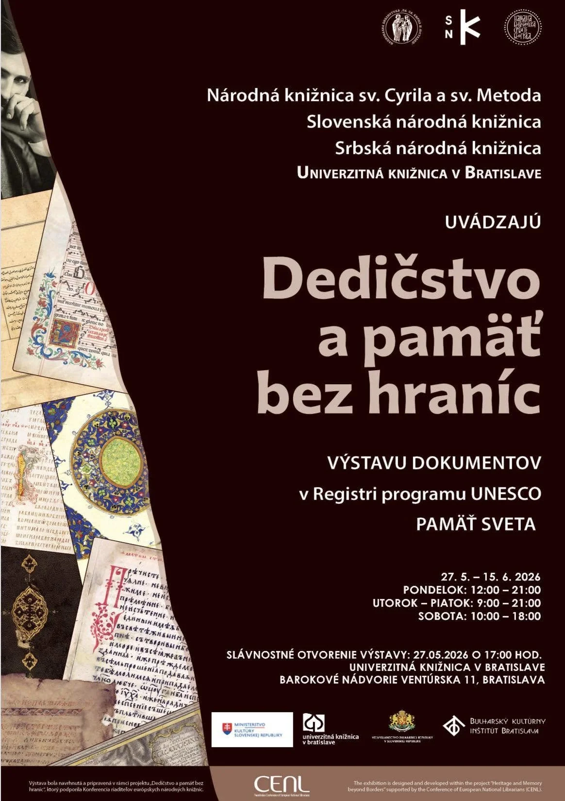 Výstava Dedičstvo a pamäť bez hraníc v Univerzitnej knižnici v Bratislave