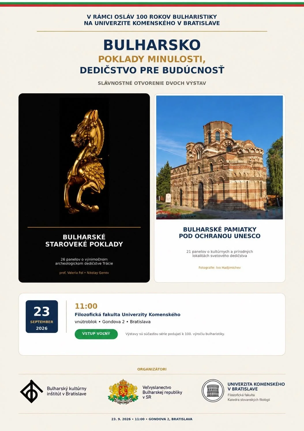 Bulharské kultúrne dedičstvo predstavené v Bratislave