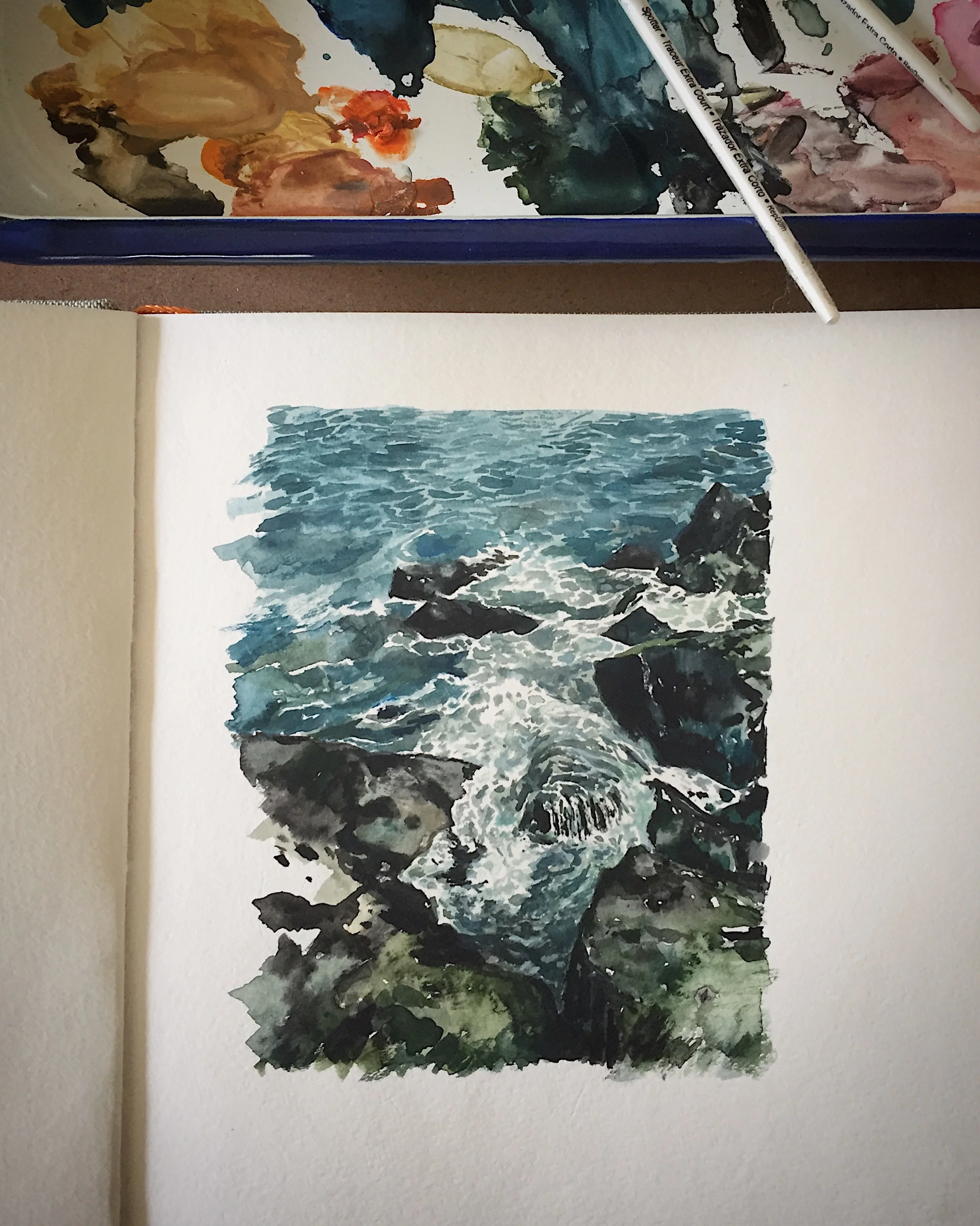 Waves Crashing on Jetty