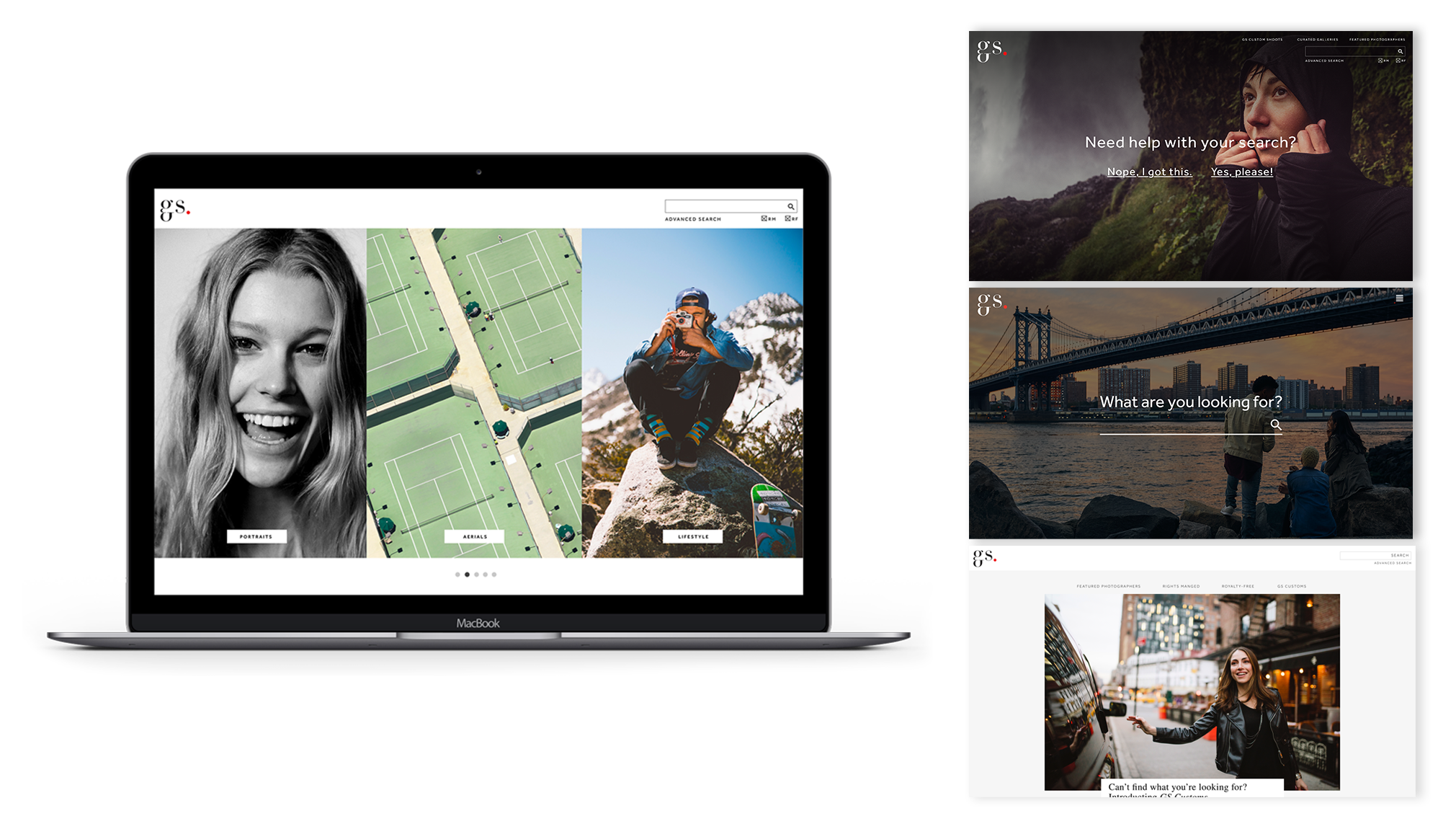 (above) GS Landing Page