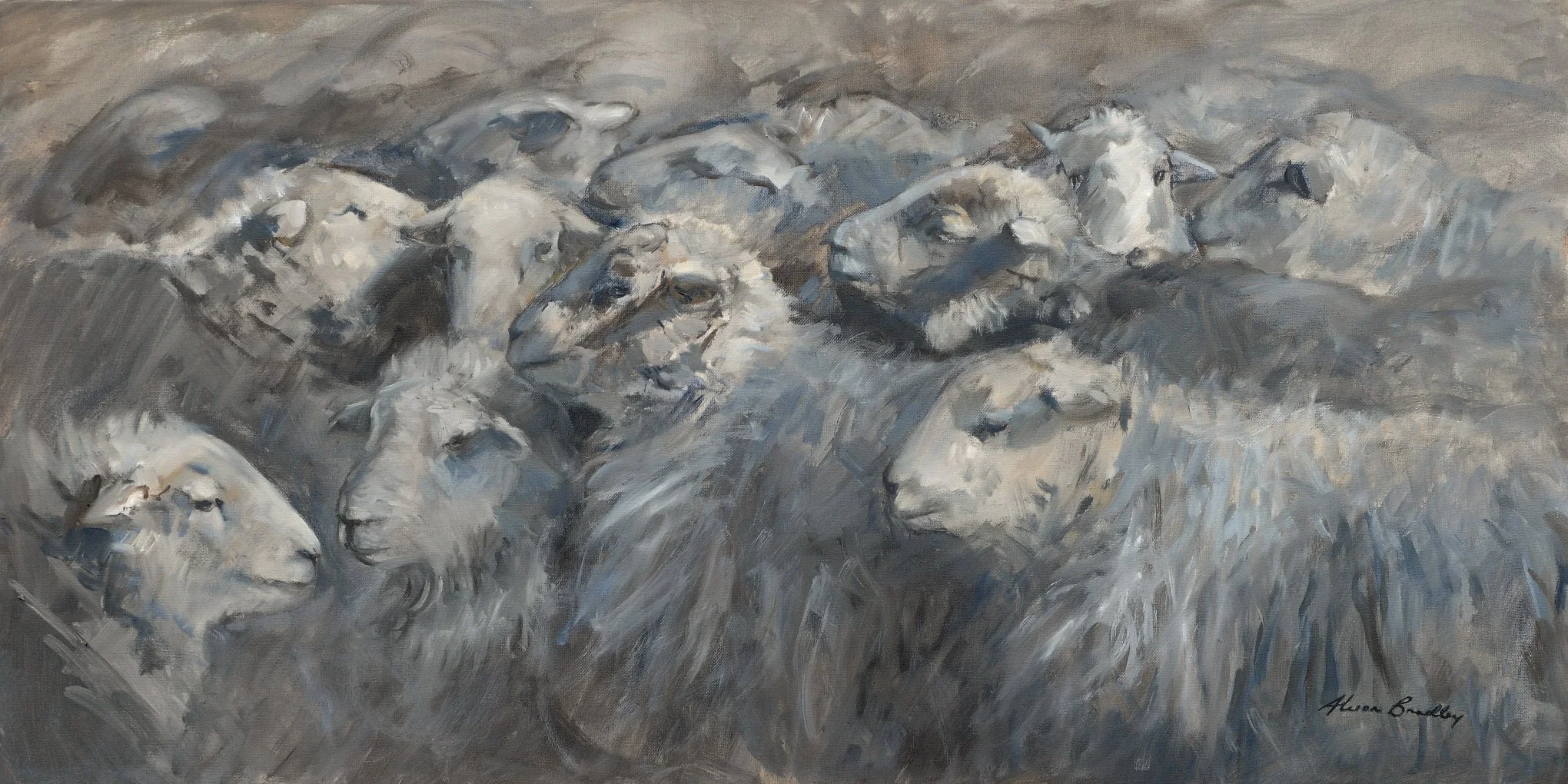 The Gathering, oil on canvas