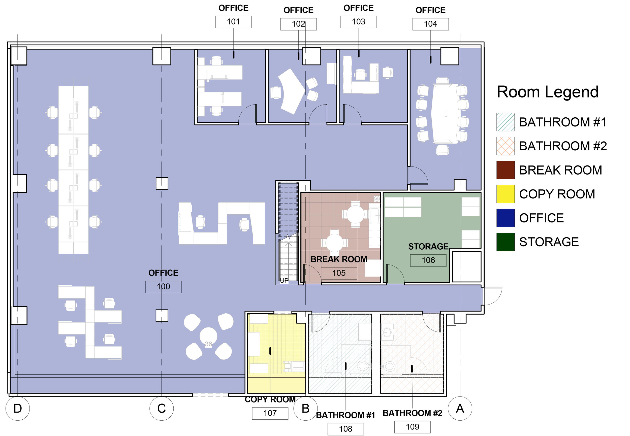 First Floor Furniture Color Plan