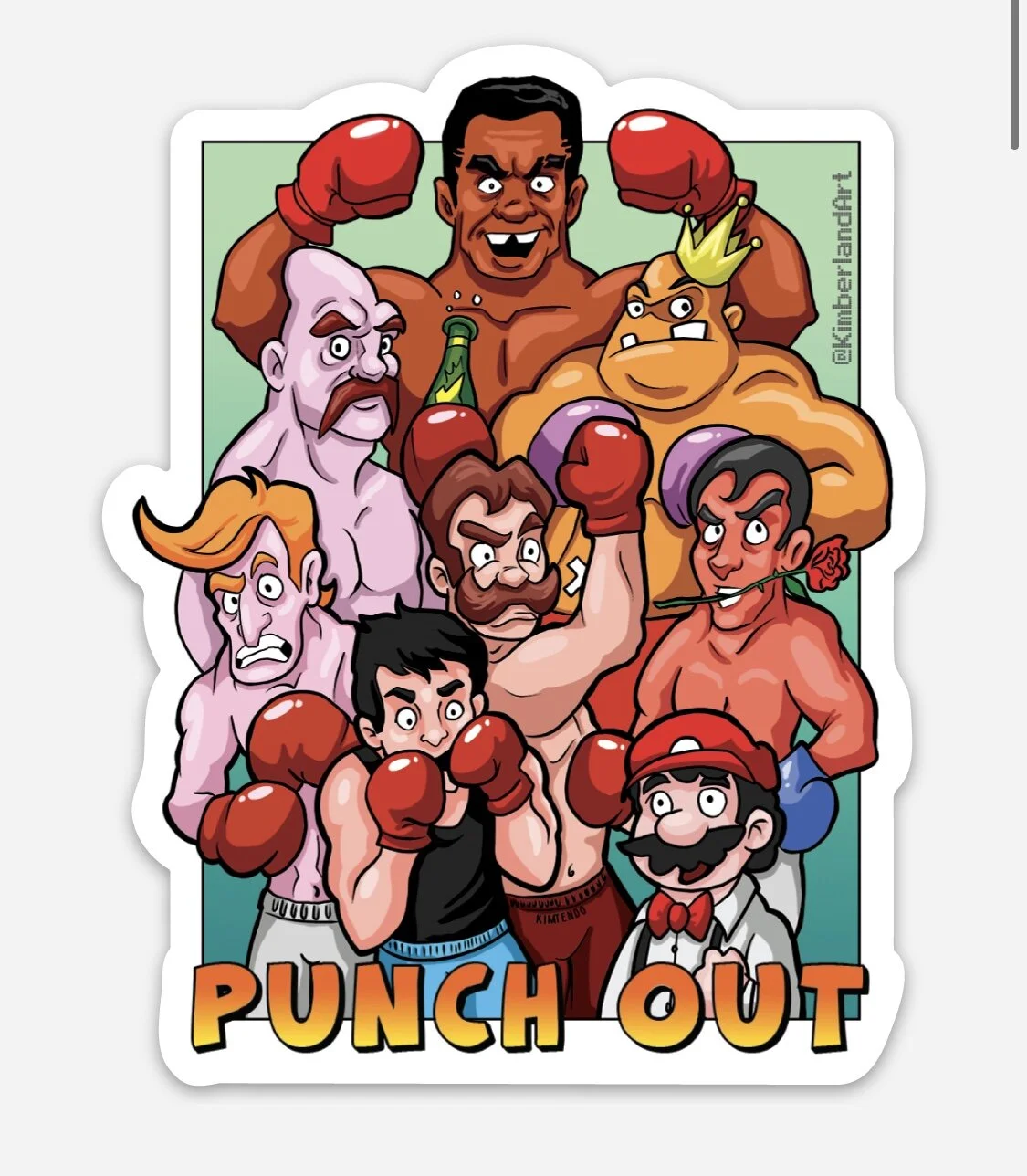 Punch Off Raod Sticker Punch Out Sticker — Kimberland Art