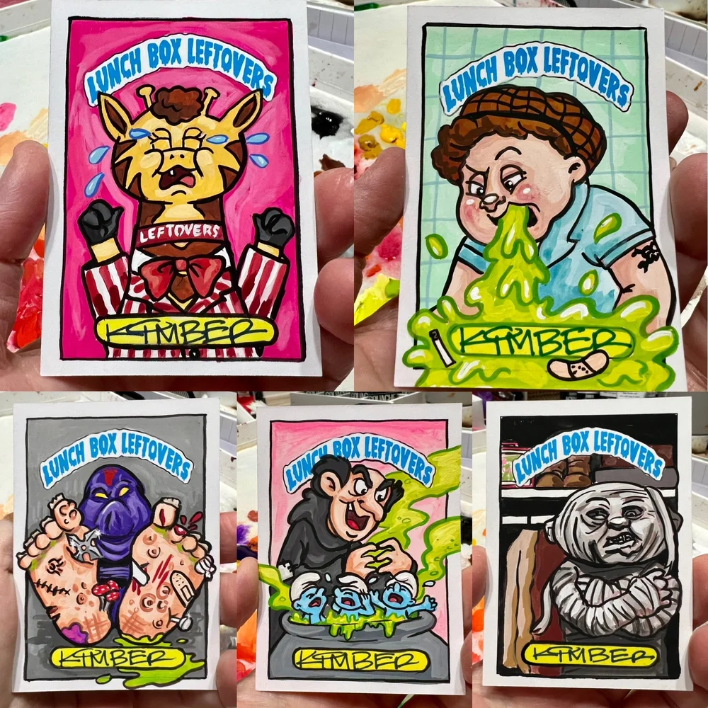 Lunch Box Leftovers Sketch cards — Kimberland Art