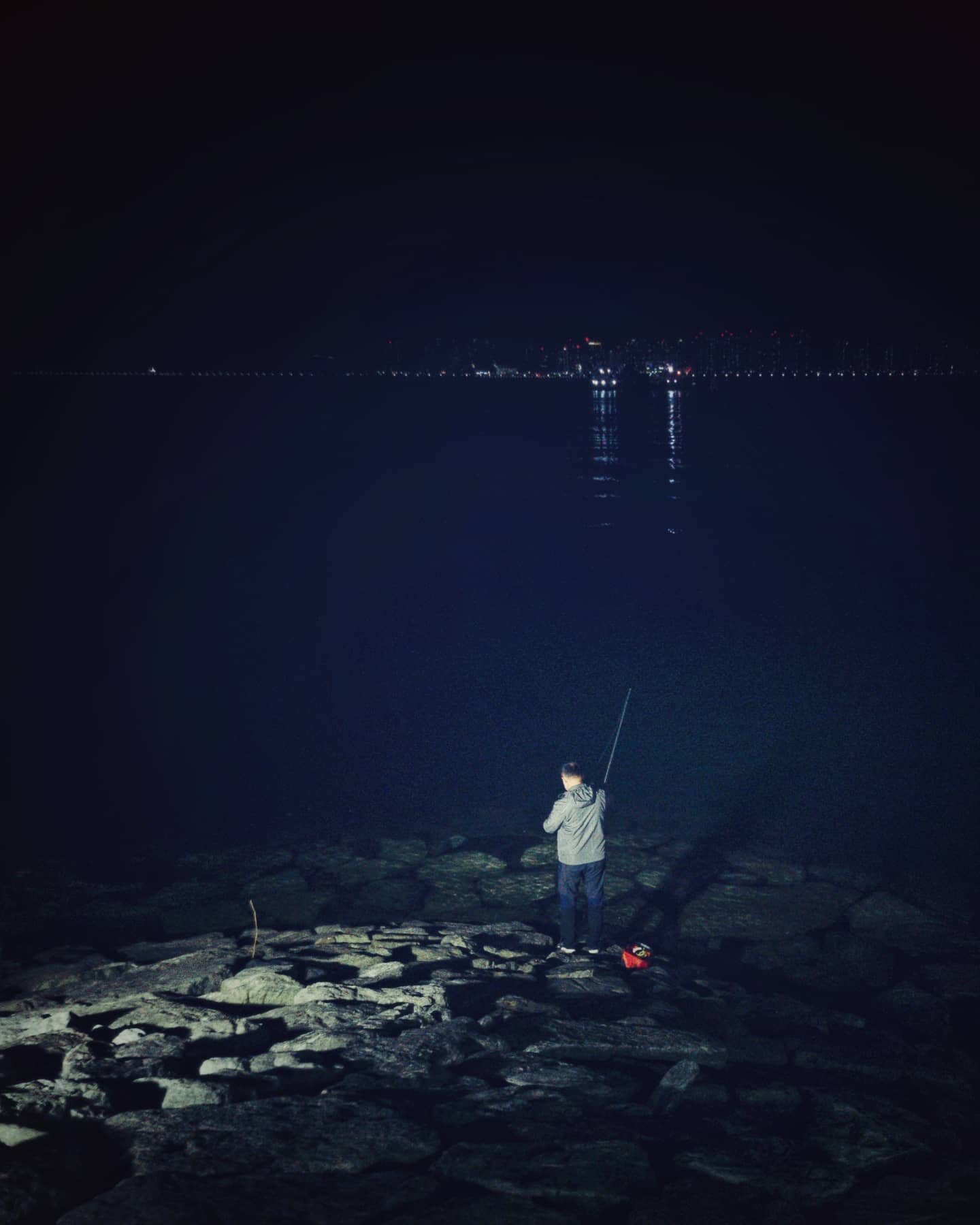 Night fishing, Wolmido.