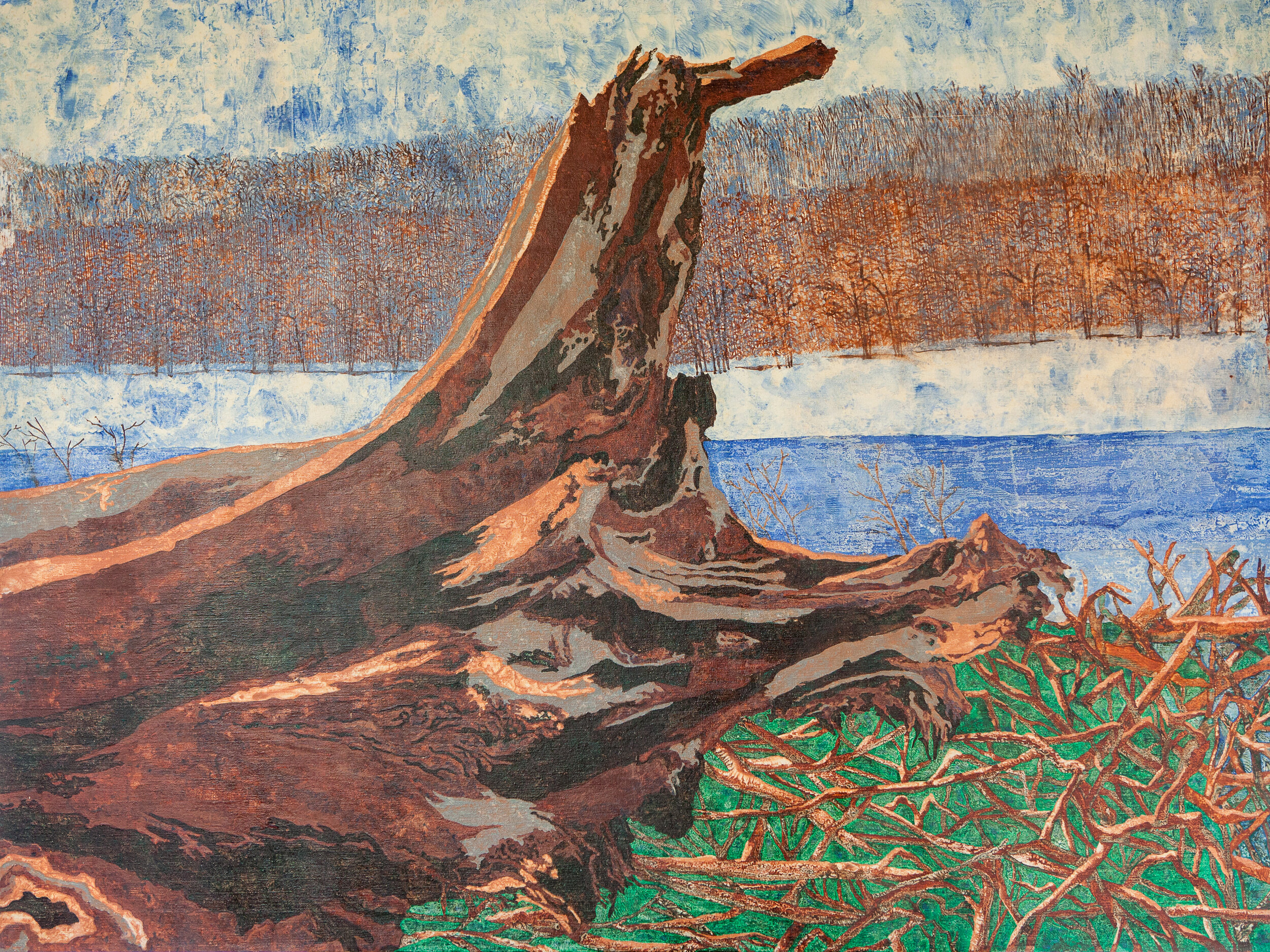 Stump on the Riverbank