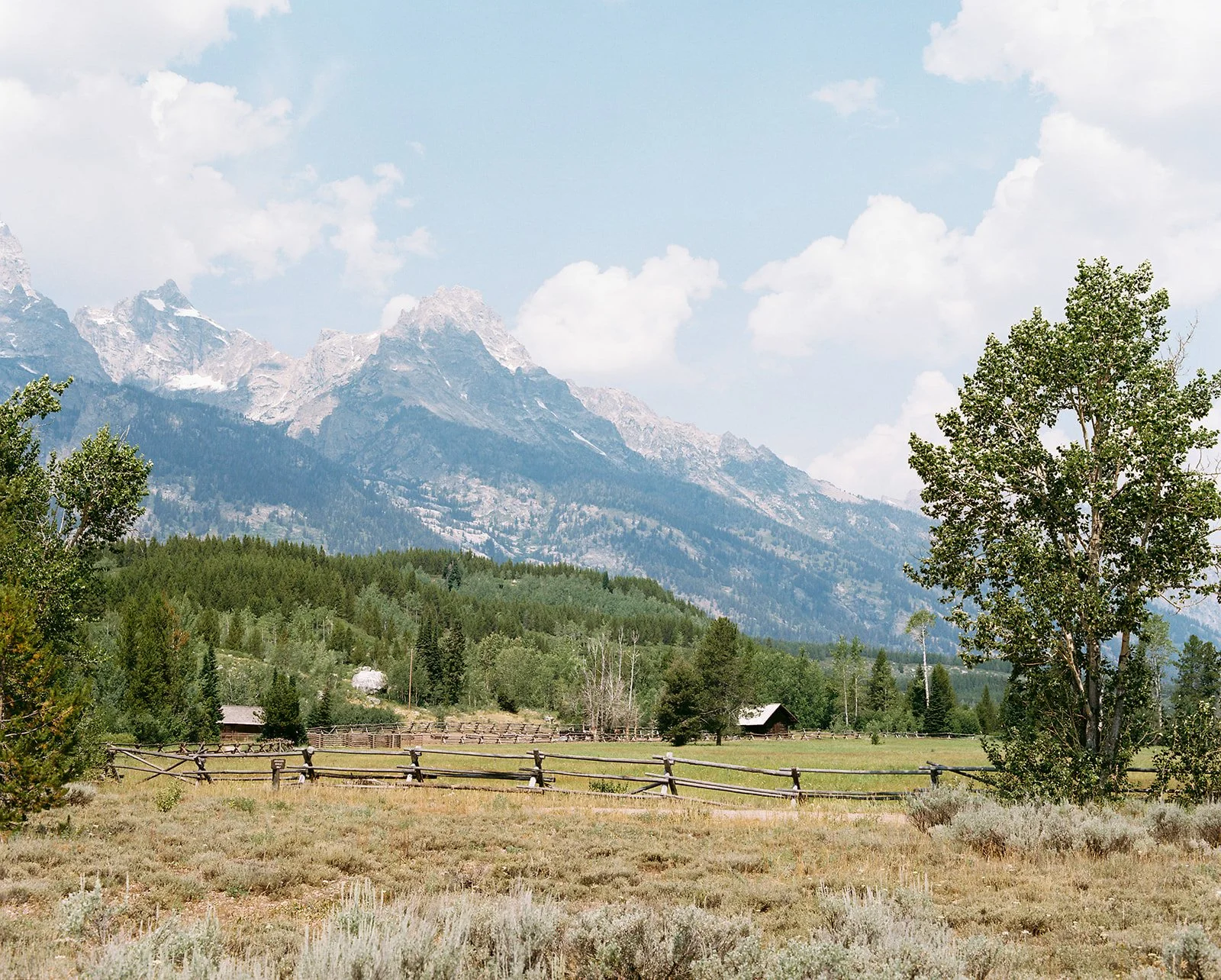 film photograph on medium format of grand teton national park wedding
