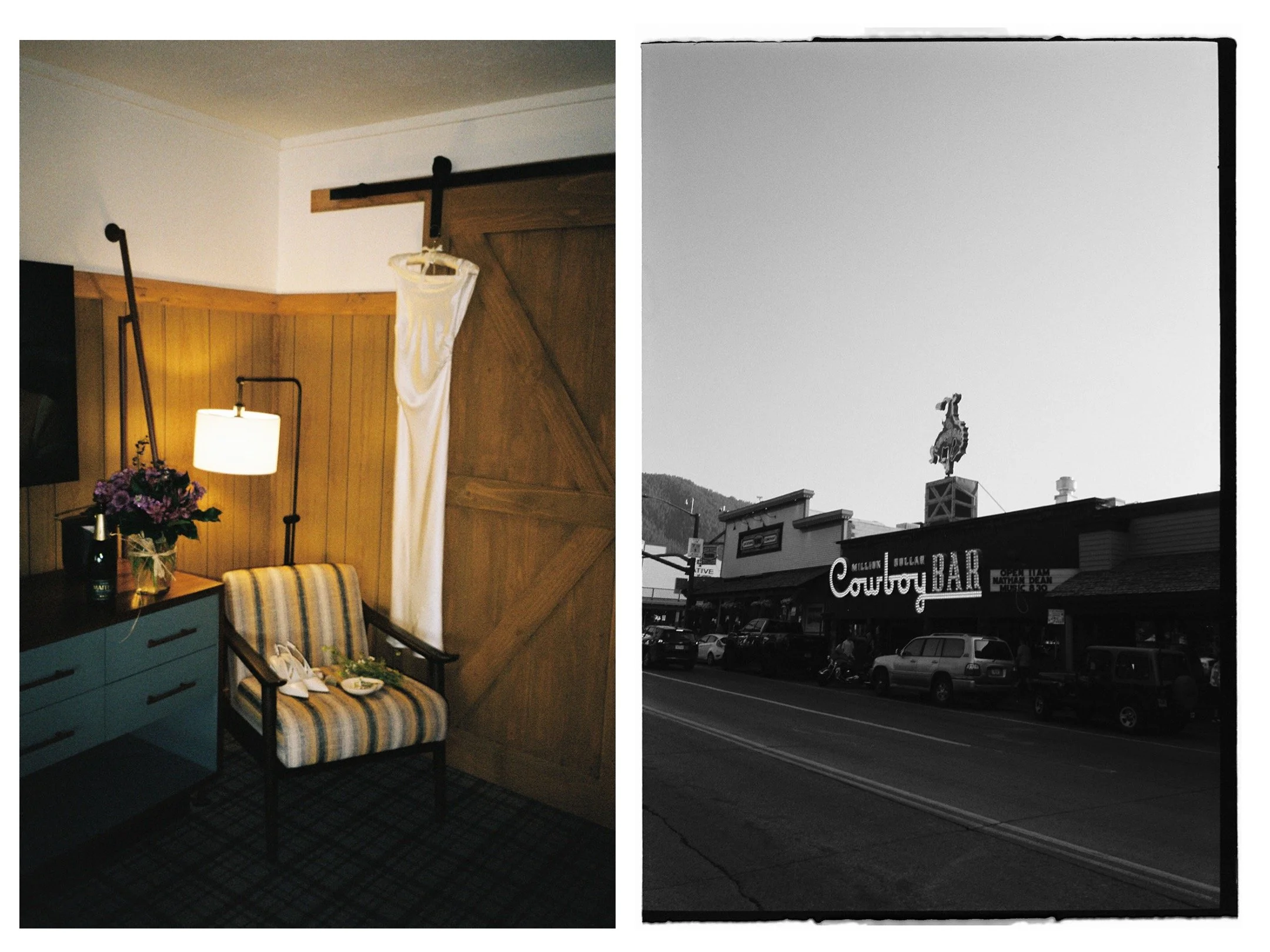 ilm photograph on 35mm film of grand teton national park wedding