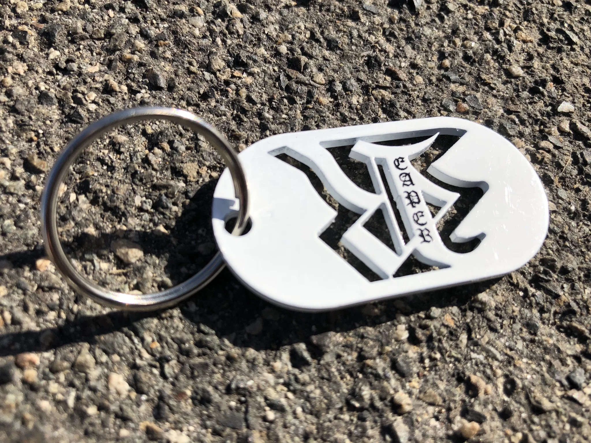 White Classic OG Keychain
