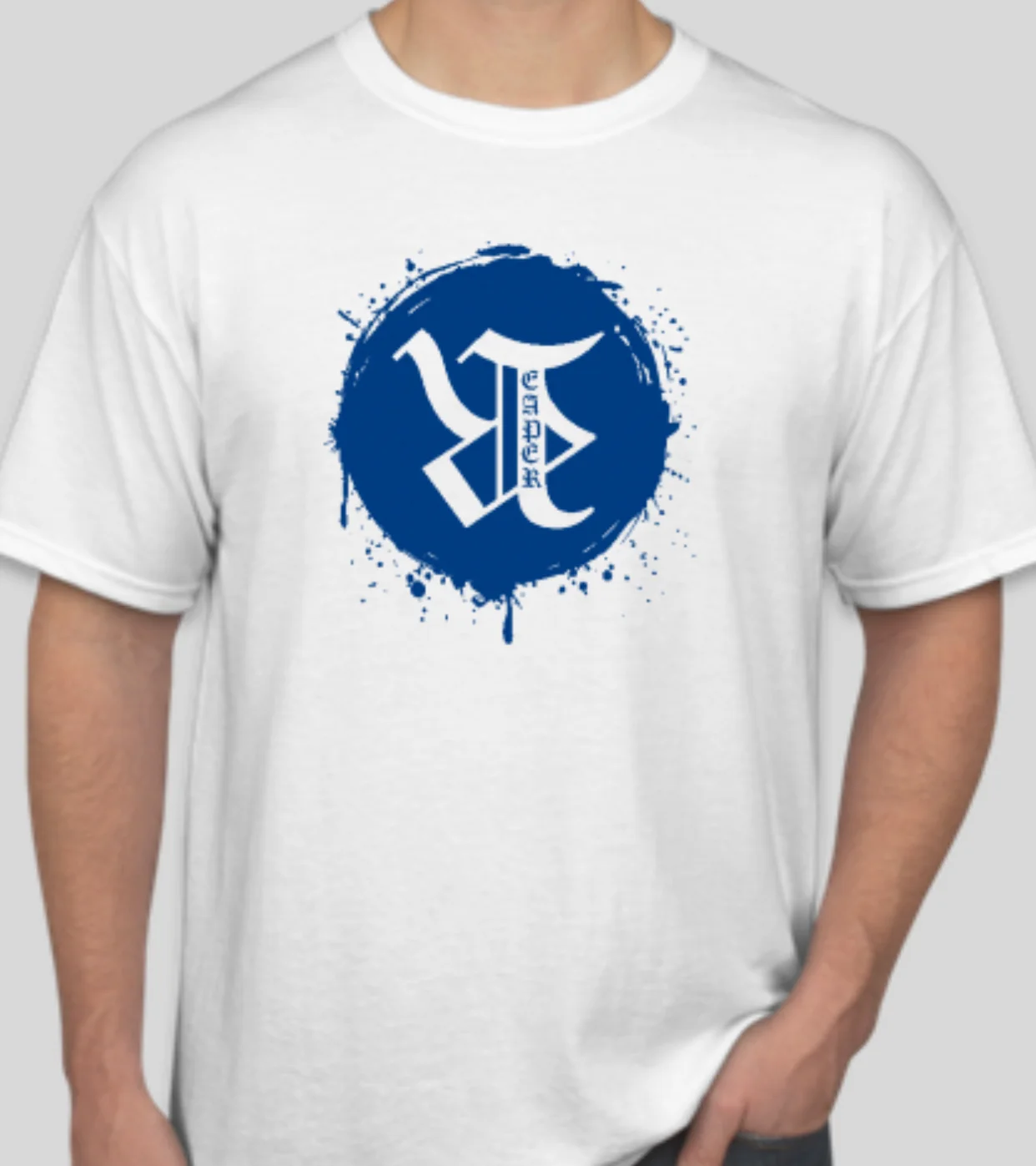 Royal Blue on White Reaper SB Impression T-Shirt