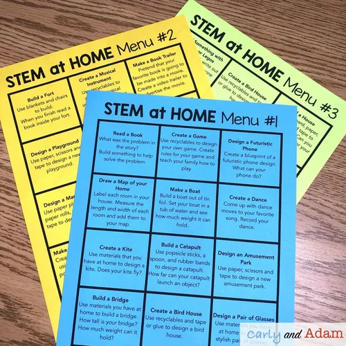 4 Ways to Use Read Aloud STEM Menus — Carly and Adam