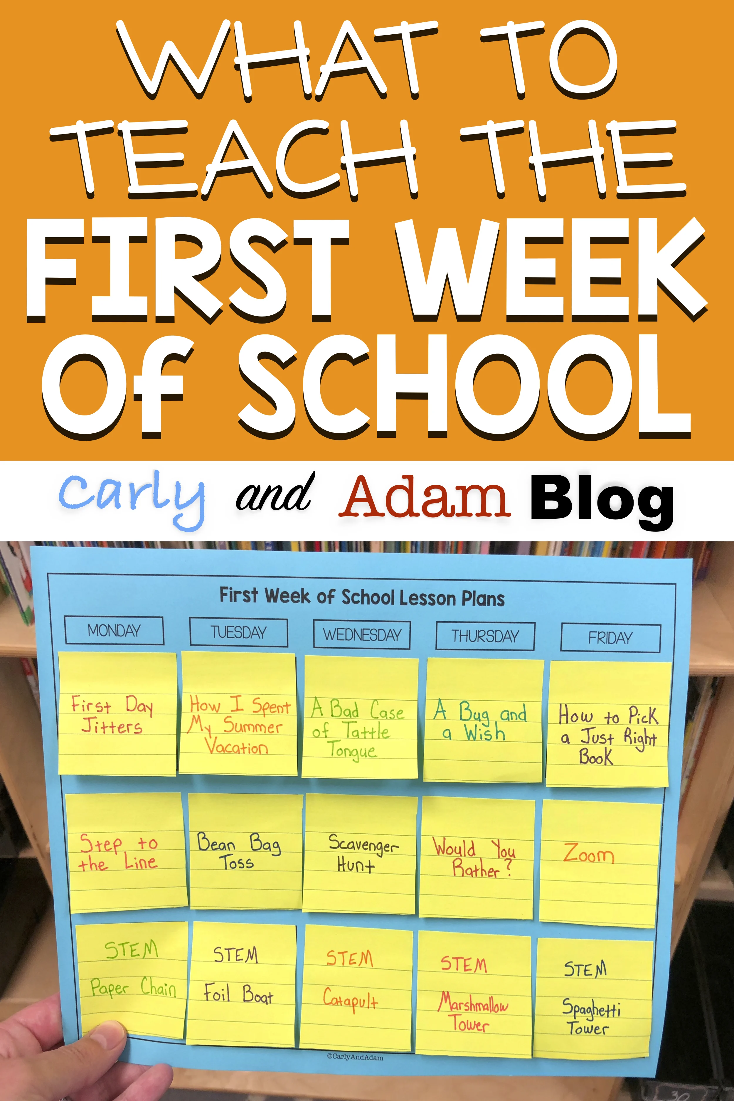 What Should You Teach during the First Week of School ...