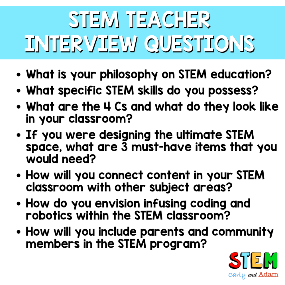 STEM Teacher Interview Questions and Answers — Carly and Adam