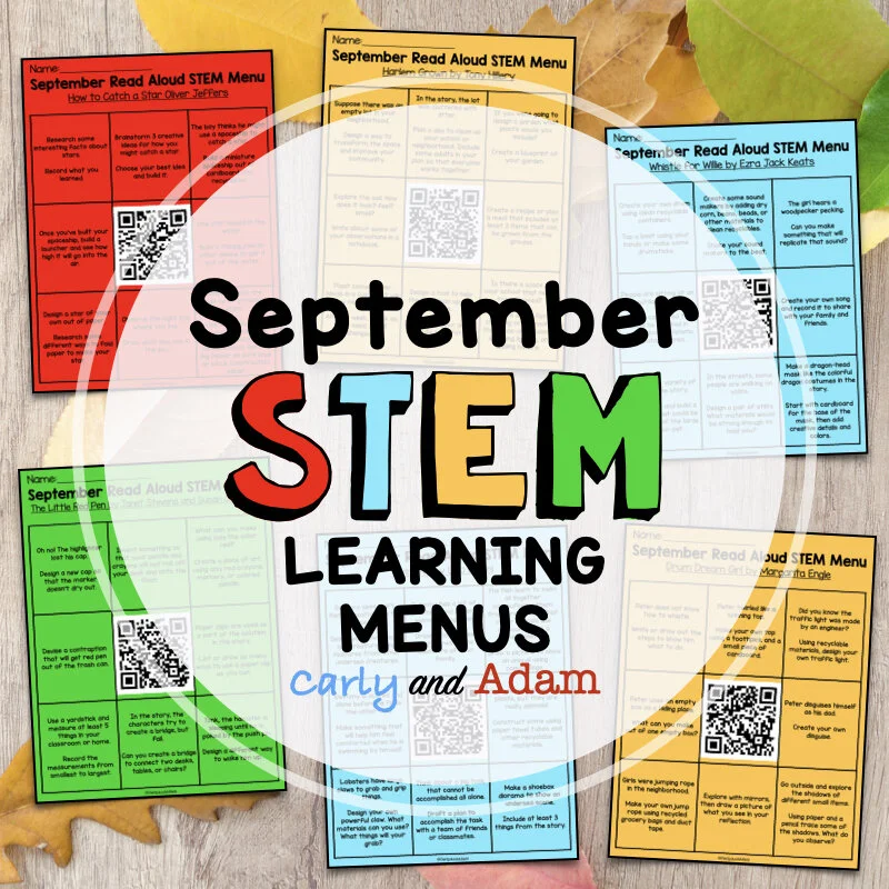 September Read Alouds and STEM Challenges — Carly and Adam