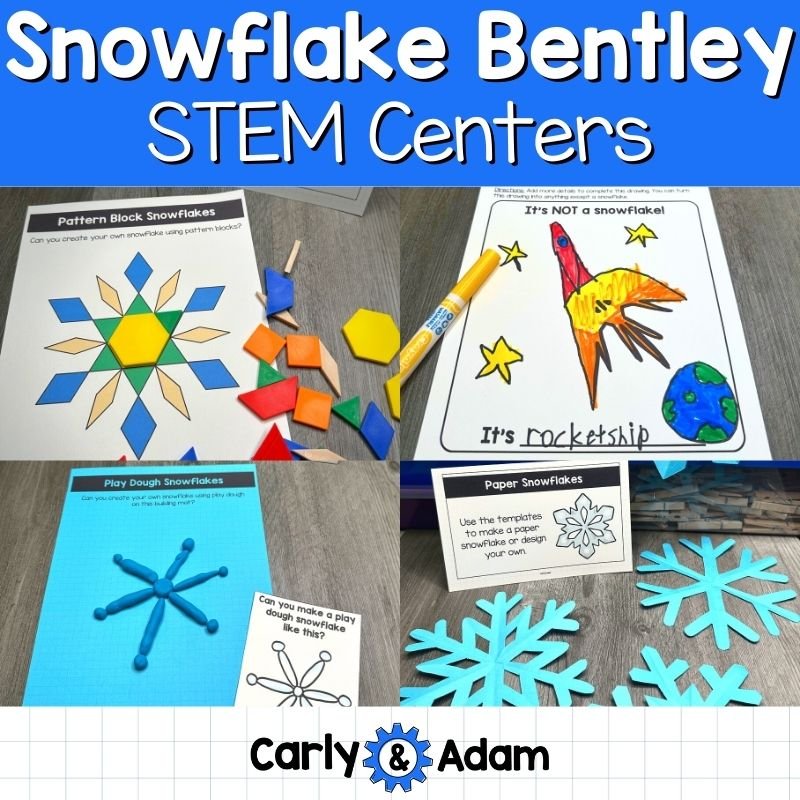 STEM Bins® Plastic Snowflakes / Brainflakes Speed Builds: STEM