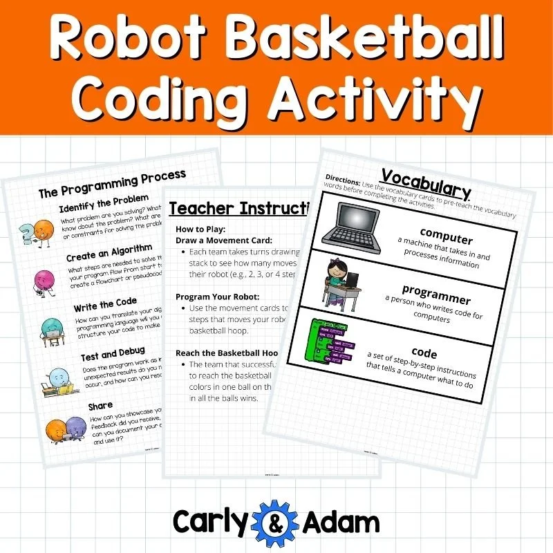 Basketball Coding March Madness Basketball Coding Activity for Kids — Carly and Adam