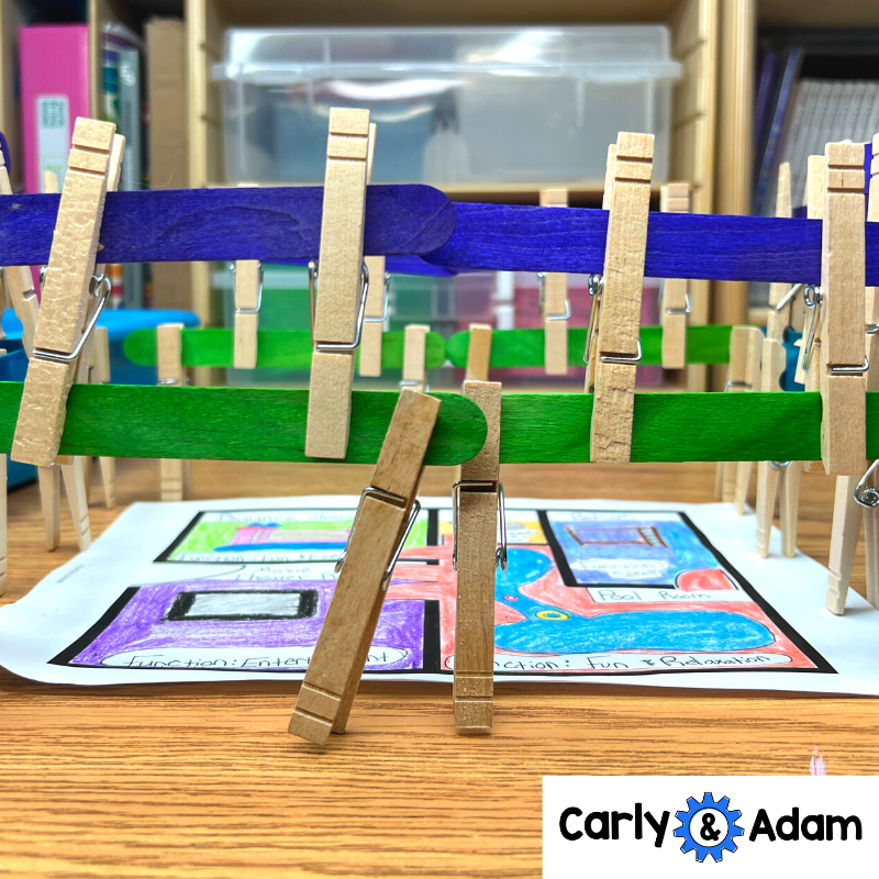 5 Engineering Challenges with Clothespins, Binder Clips, and Craft Sticks -  Frugal Fun For Boys and Girls