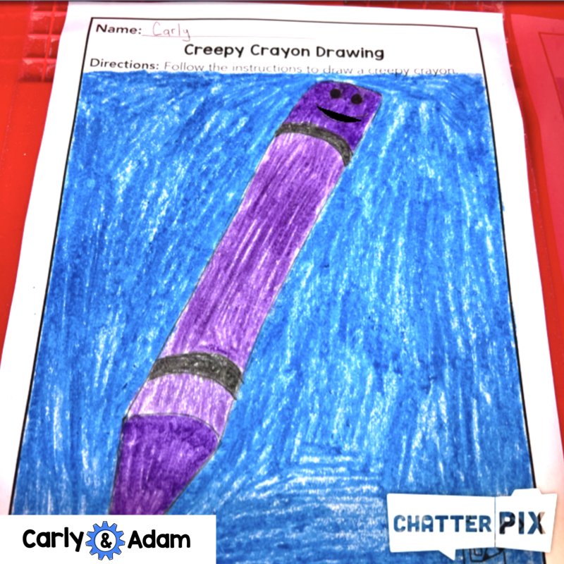 Creepy Crayon STEAM Freebie Writing Activity with ChatterPix — Carly
