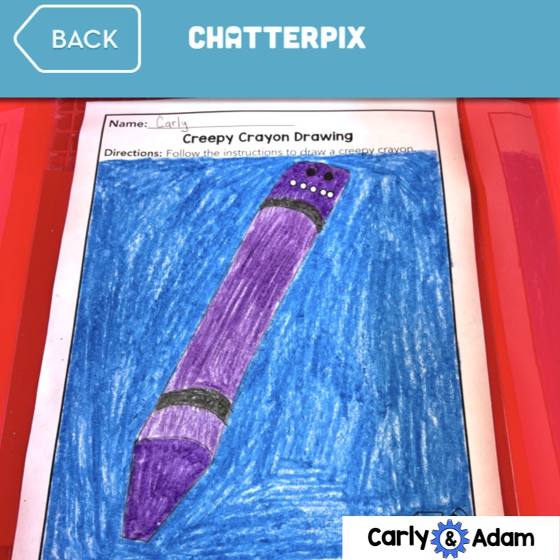 Creepy Crayon STEAM Freebie Writing Activity with ChatterPix — Carly