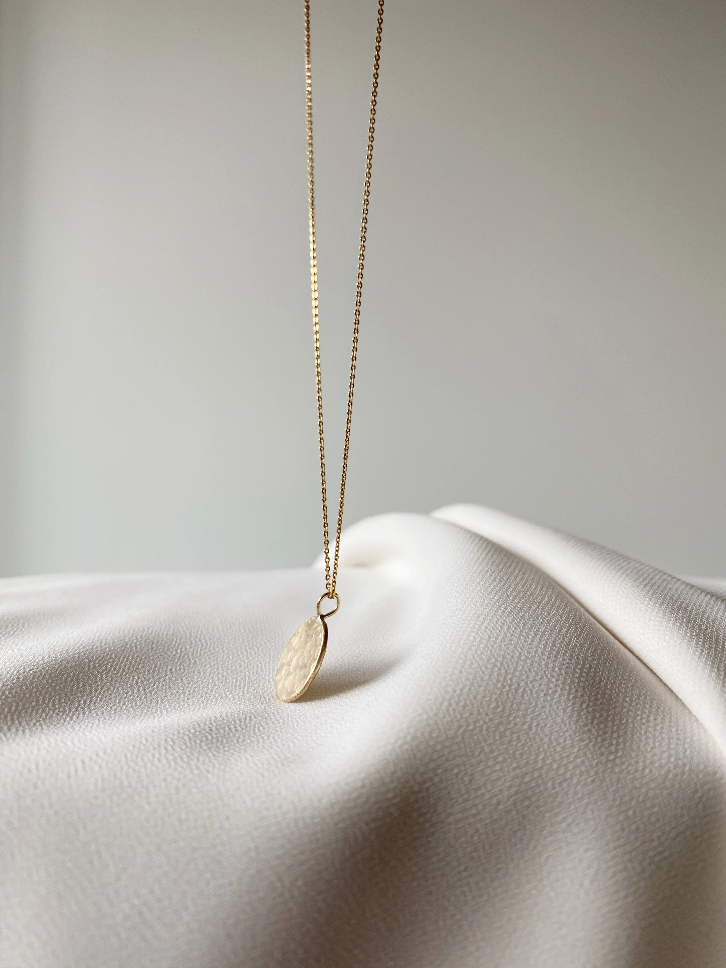 Solid 9 Carat Gold Full Moon Necklace by FAWE.JPG