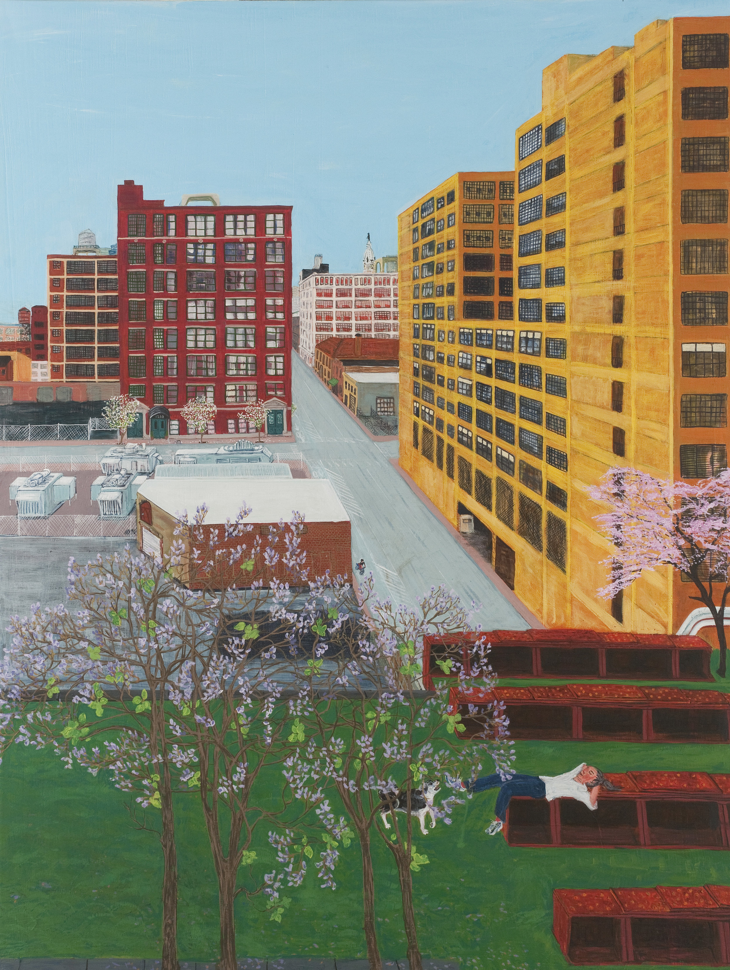 Trestletown, 13th and Noble , 2012, acrylic on linen, 48 x 36 inches. Image courtesy of Locks Gallery