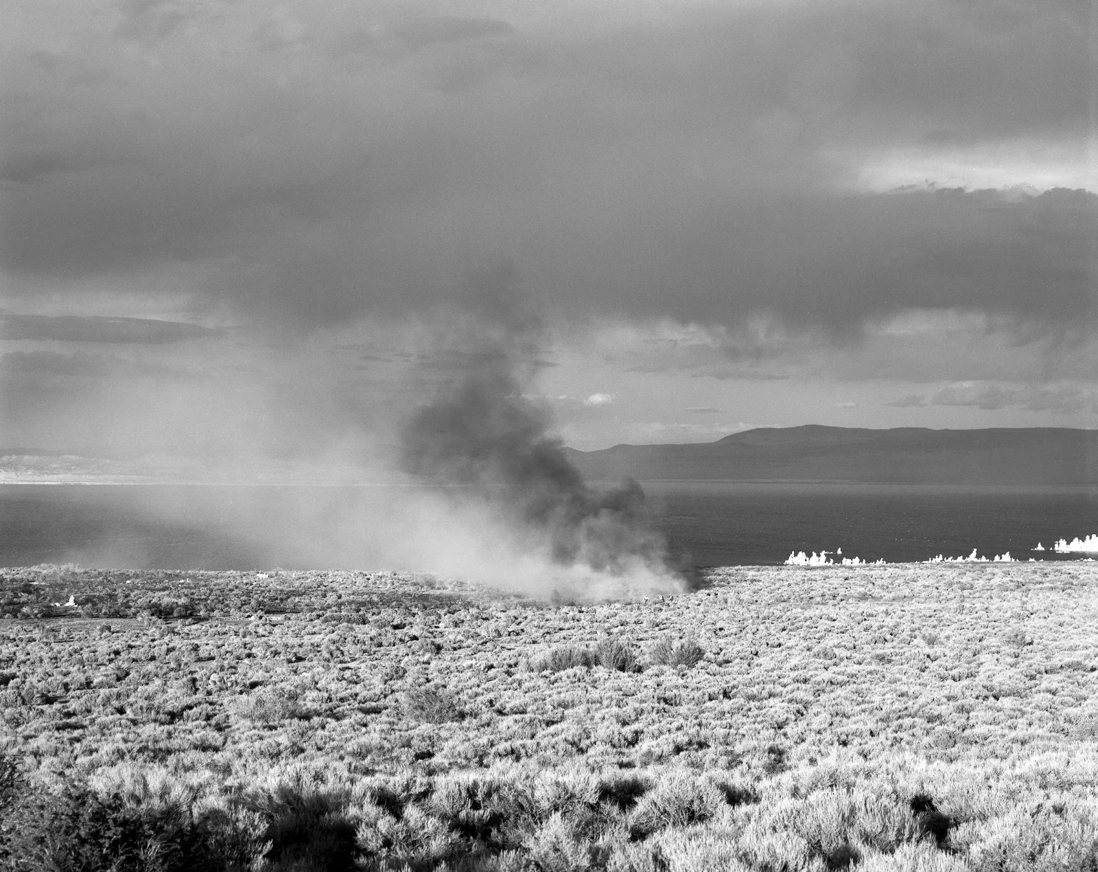 "Fire on Mono Lake, Northern California", 1990