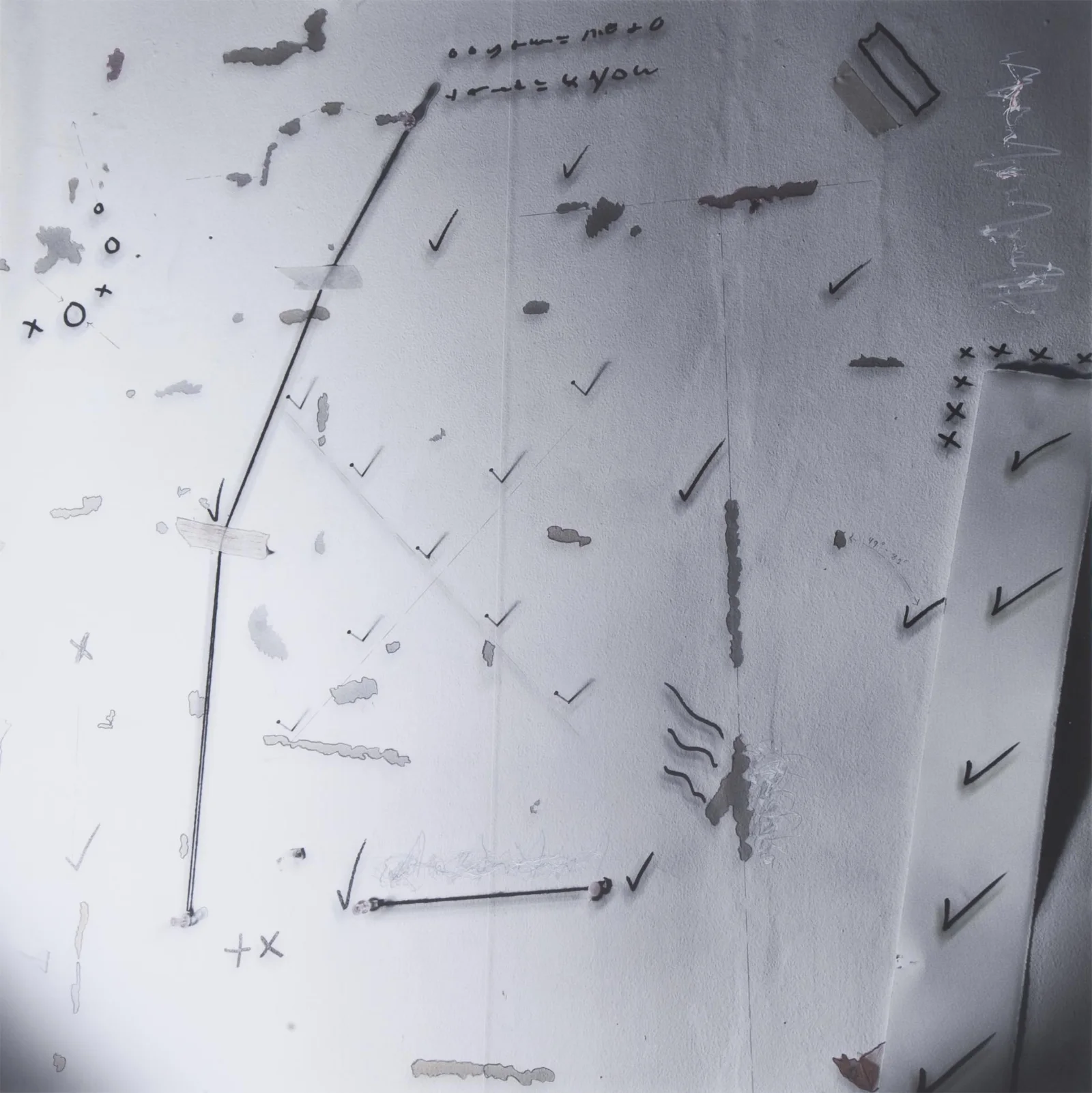 "Wall Complex #8/Nail Check", 1979, 18"x18"