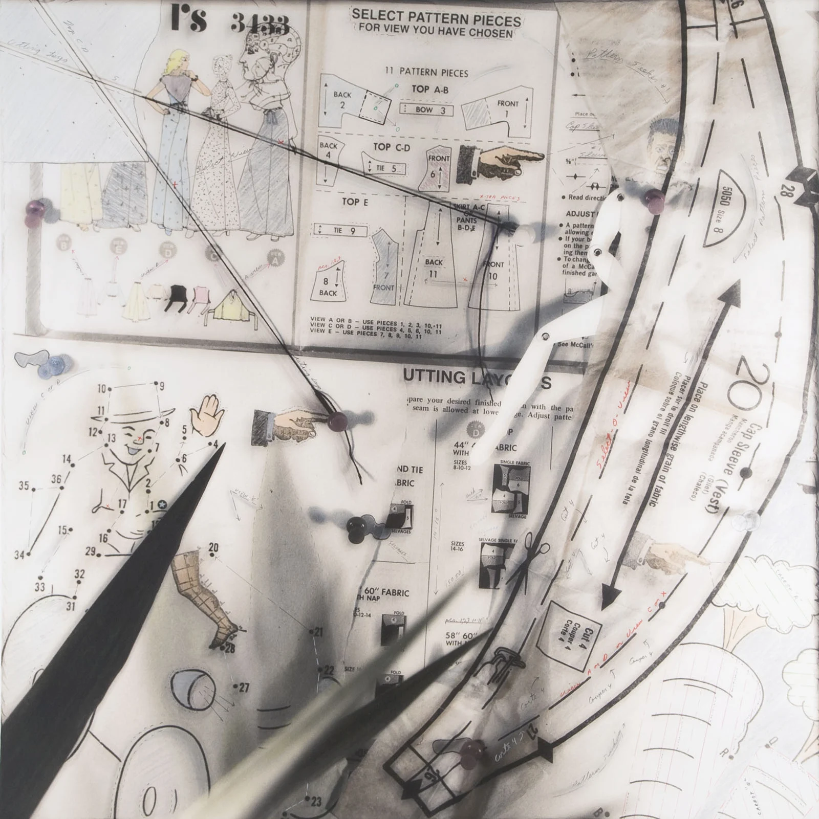 "Pattern Seekers #1/ Select-o-View", 1980, 18"x18"