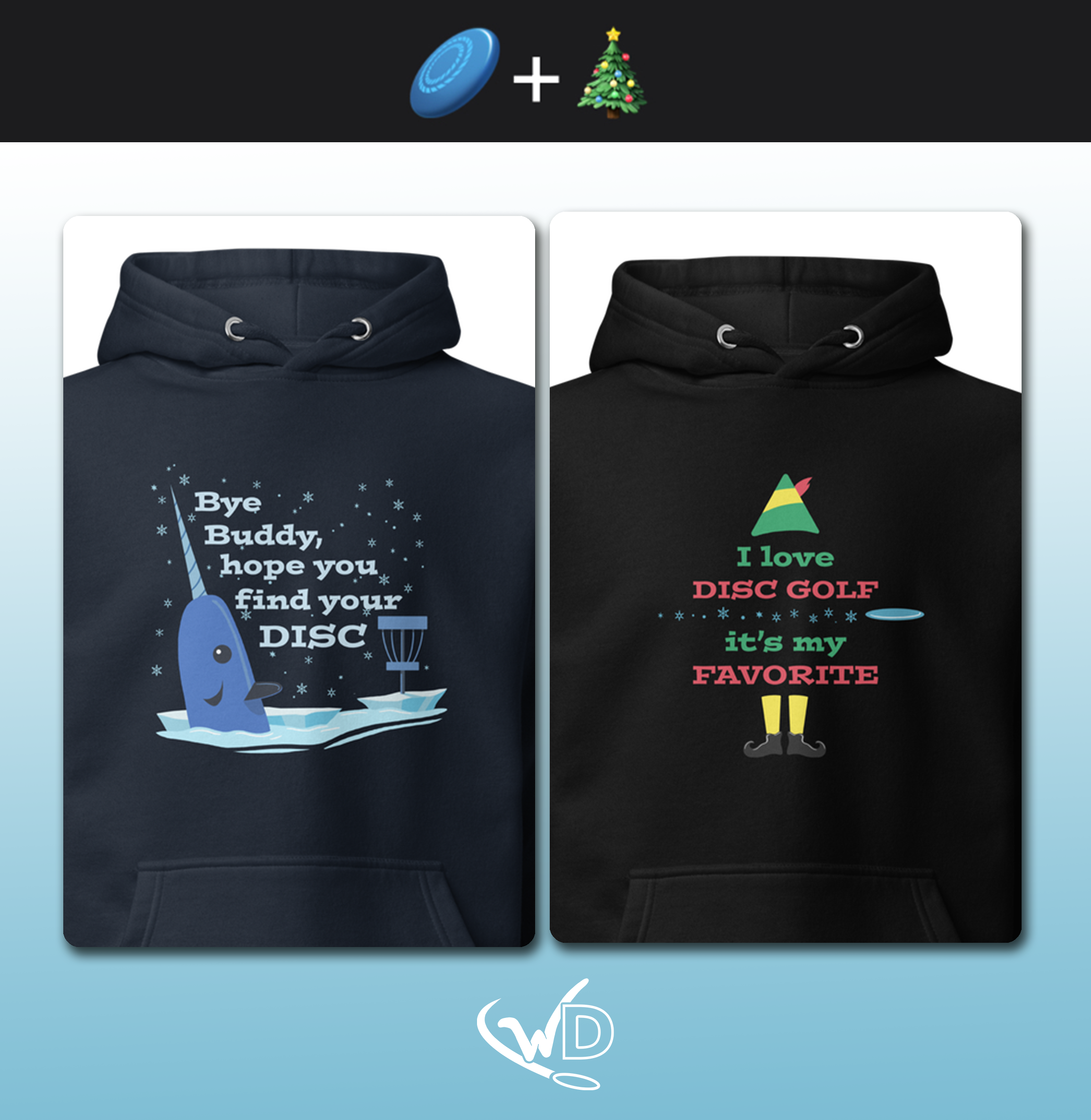 Christmas Disc Golf Hoodies