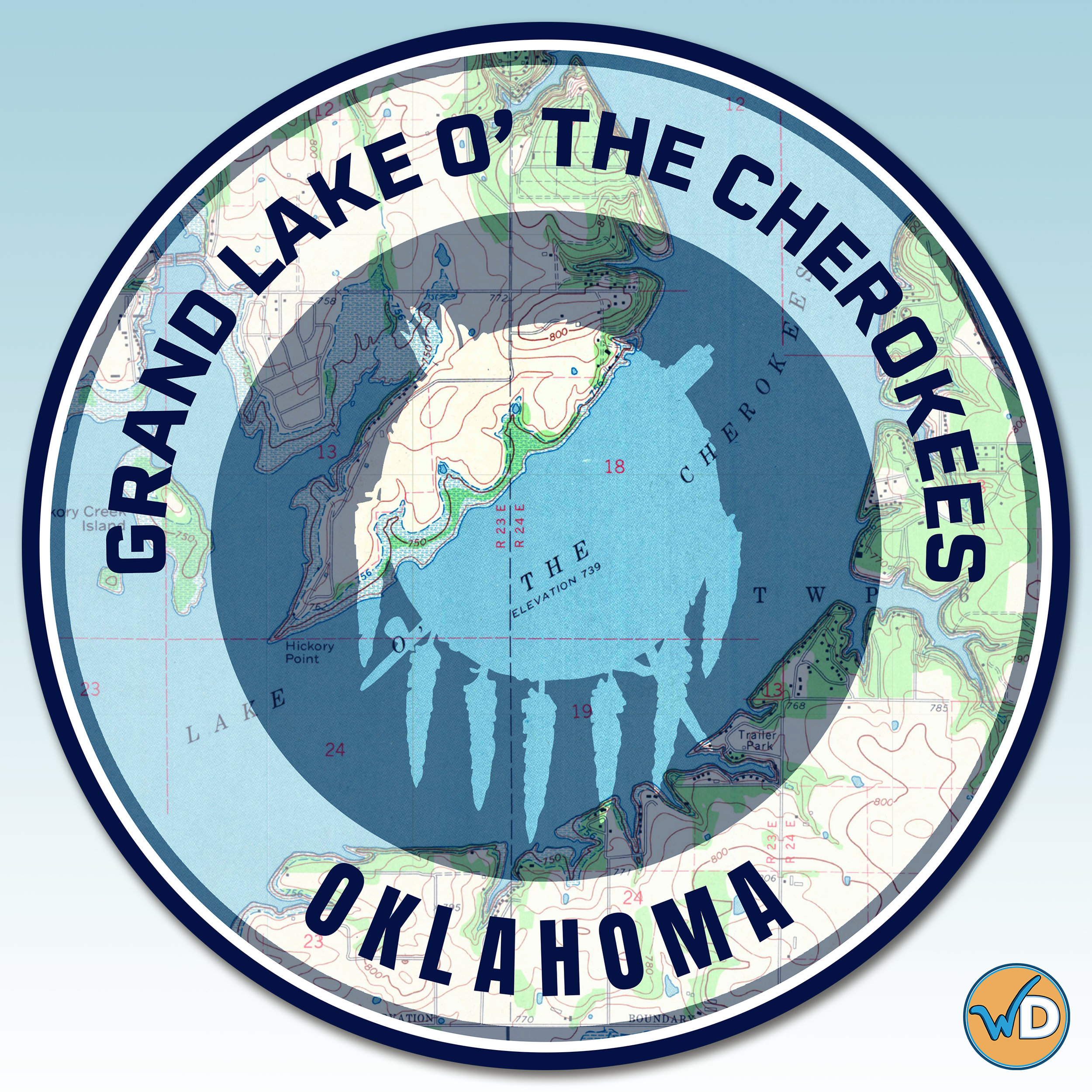 Oklahoma Souvenir Map - Grand Lake