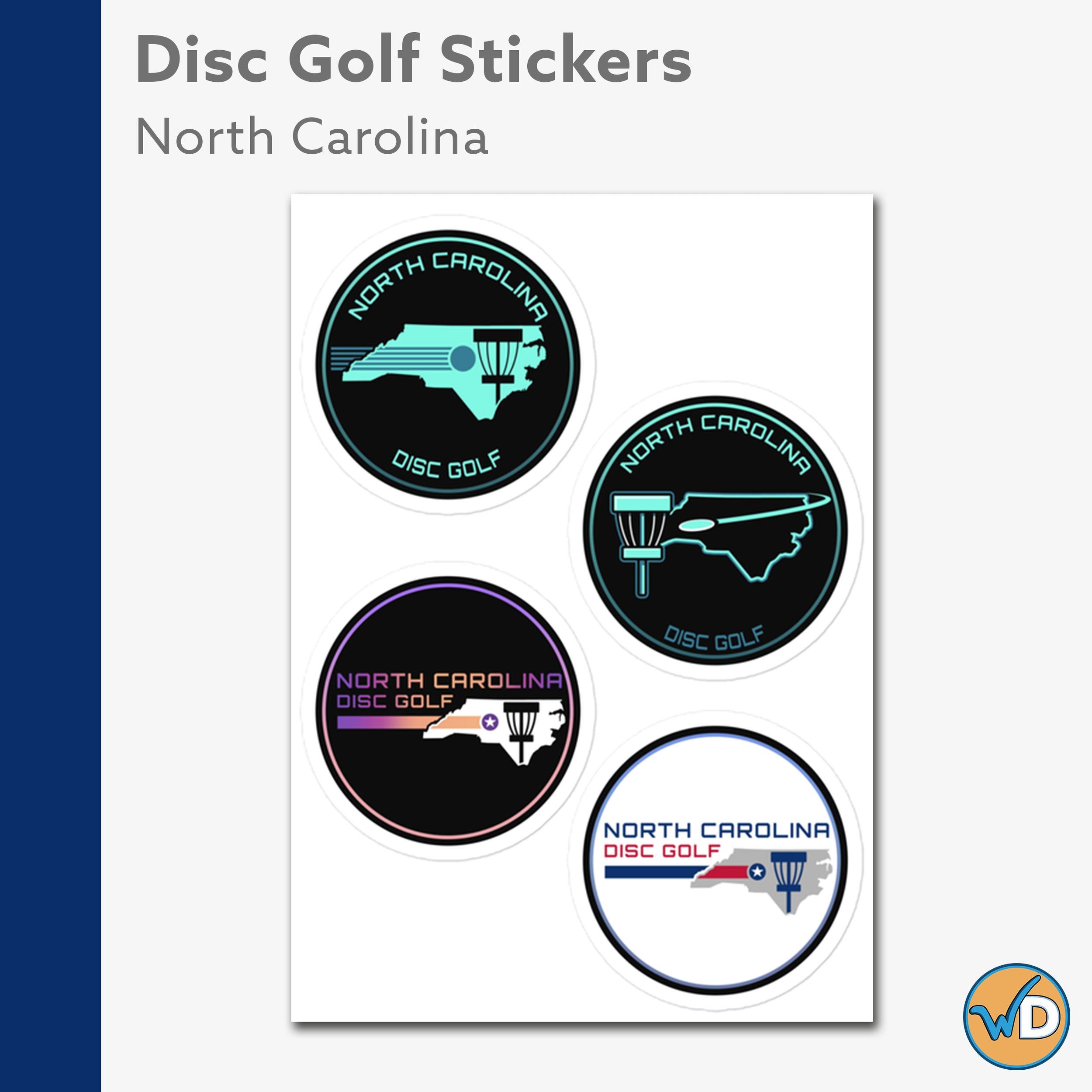 North Carolina Disc Golf Stickers