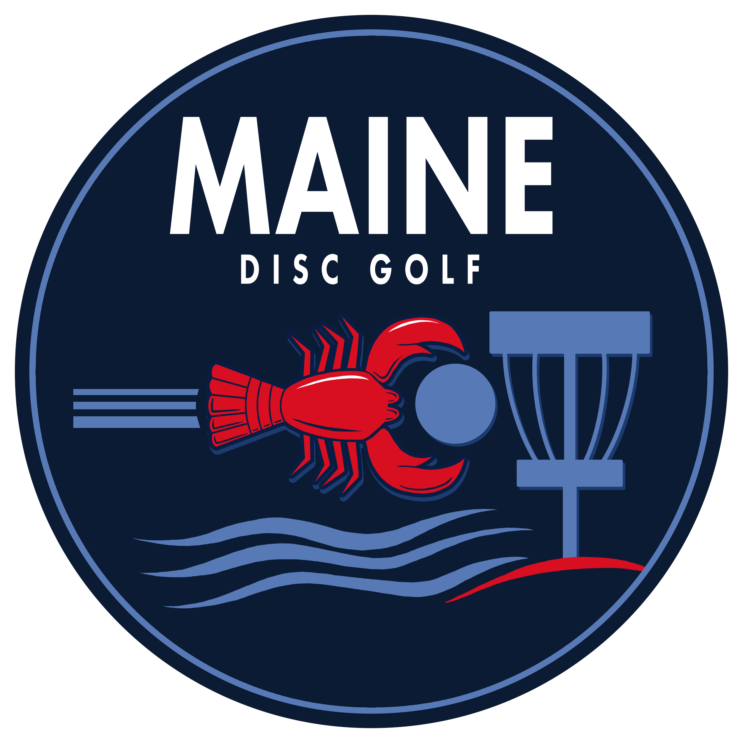 Maine Lobster Disc golf dark_Sticker.png