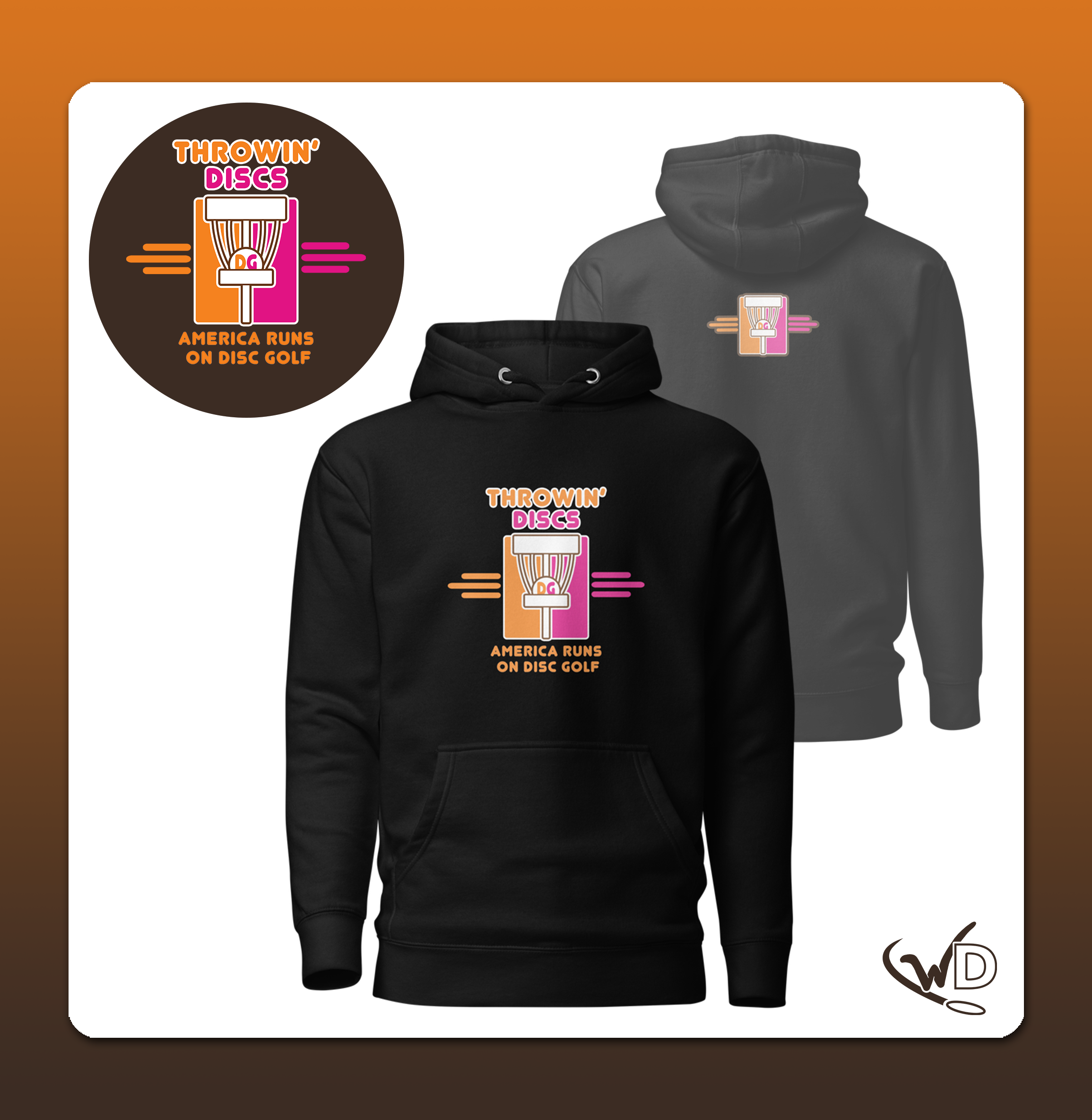 America Runs on Disc Golf - Dark Unisex Hoodie