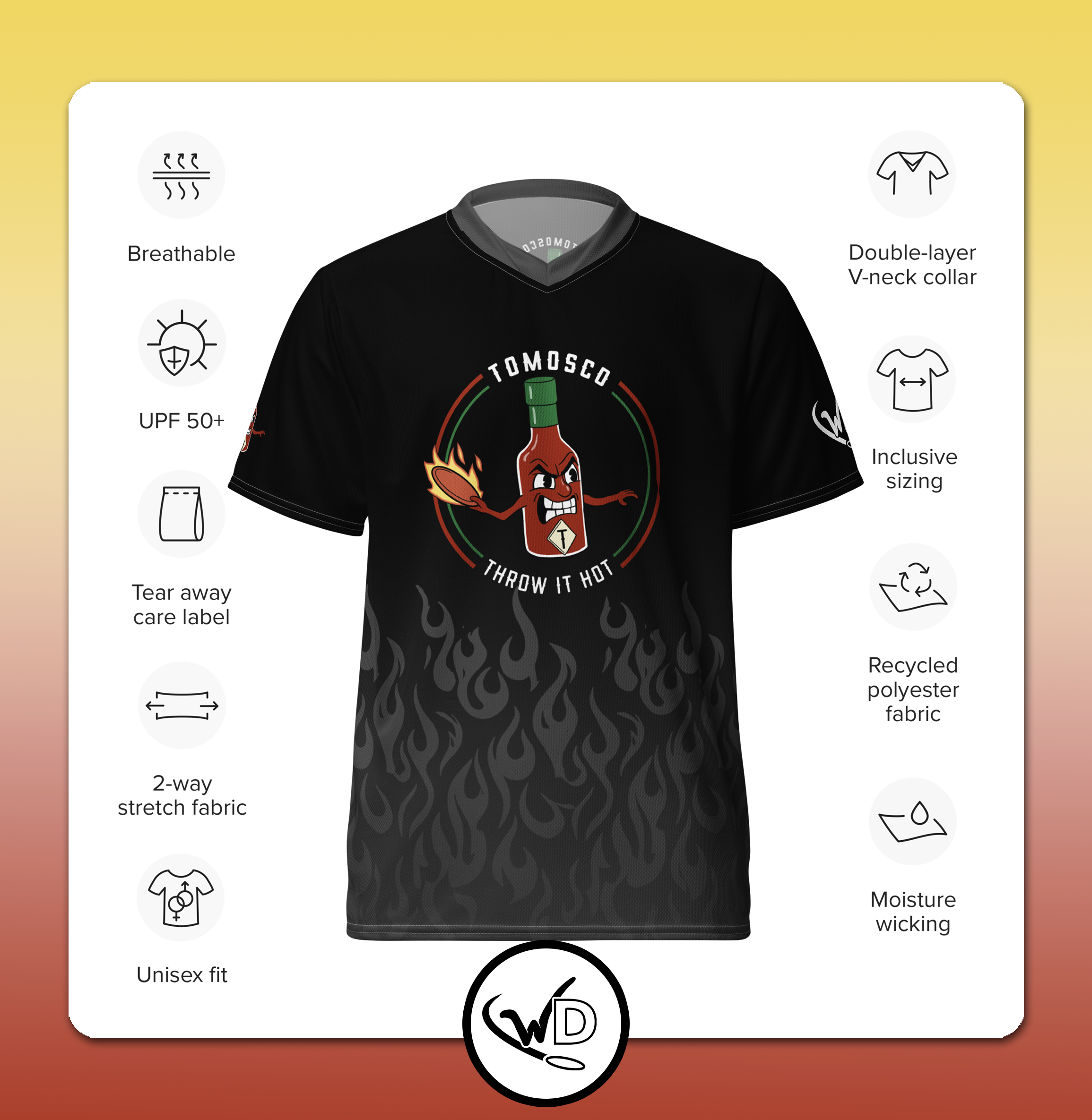 Website Disc Golf Shop Team Performance Jersey_Tomosco Black.png