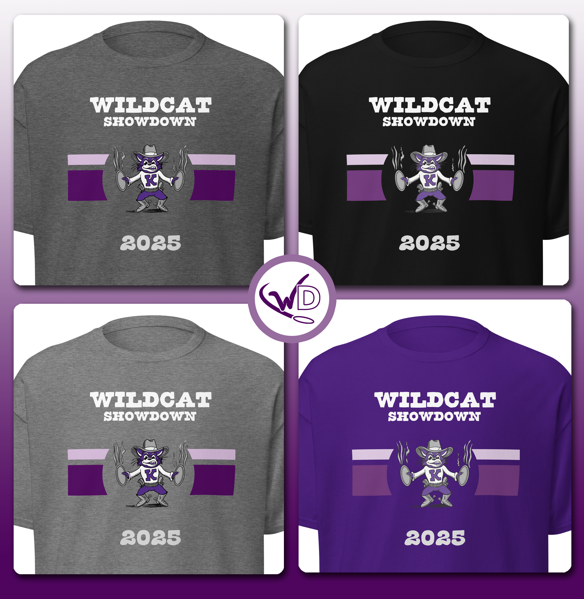 Wildcat Showdown Disc Golf Tournament set of dark shirts