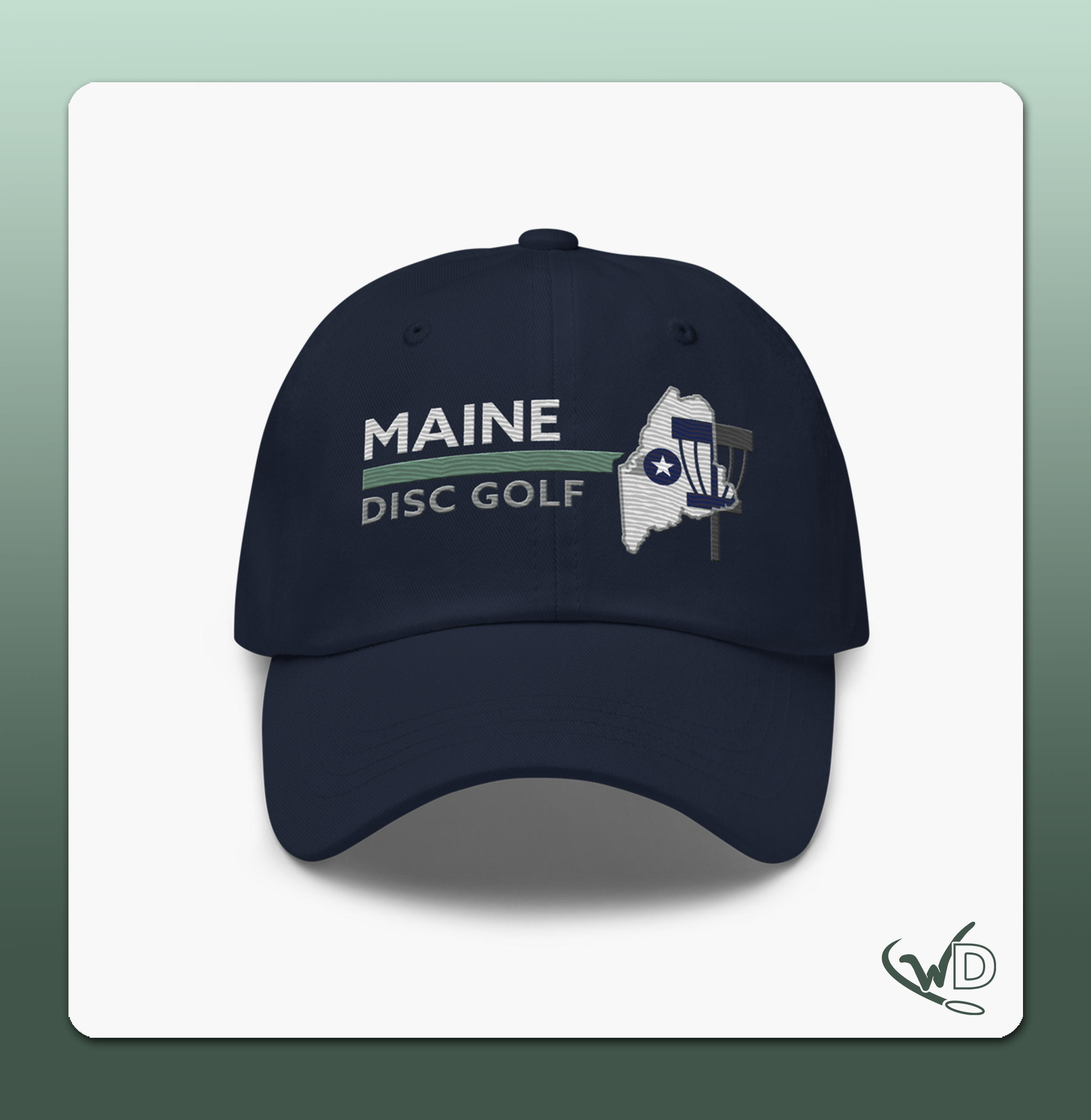 Maine Disc Golf Line - Dark Embroidered Hat