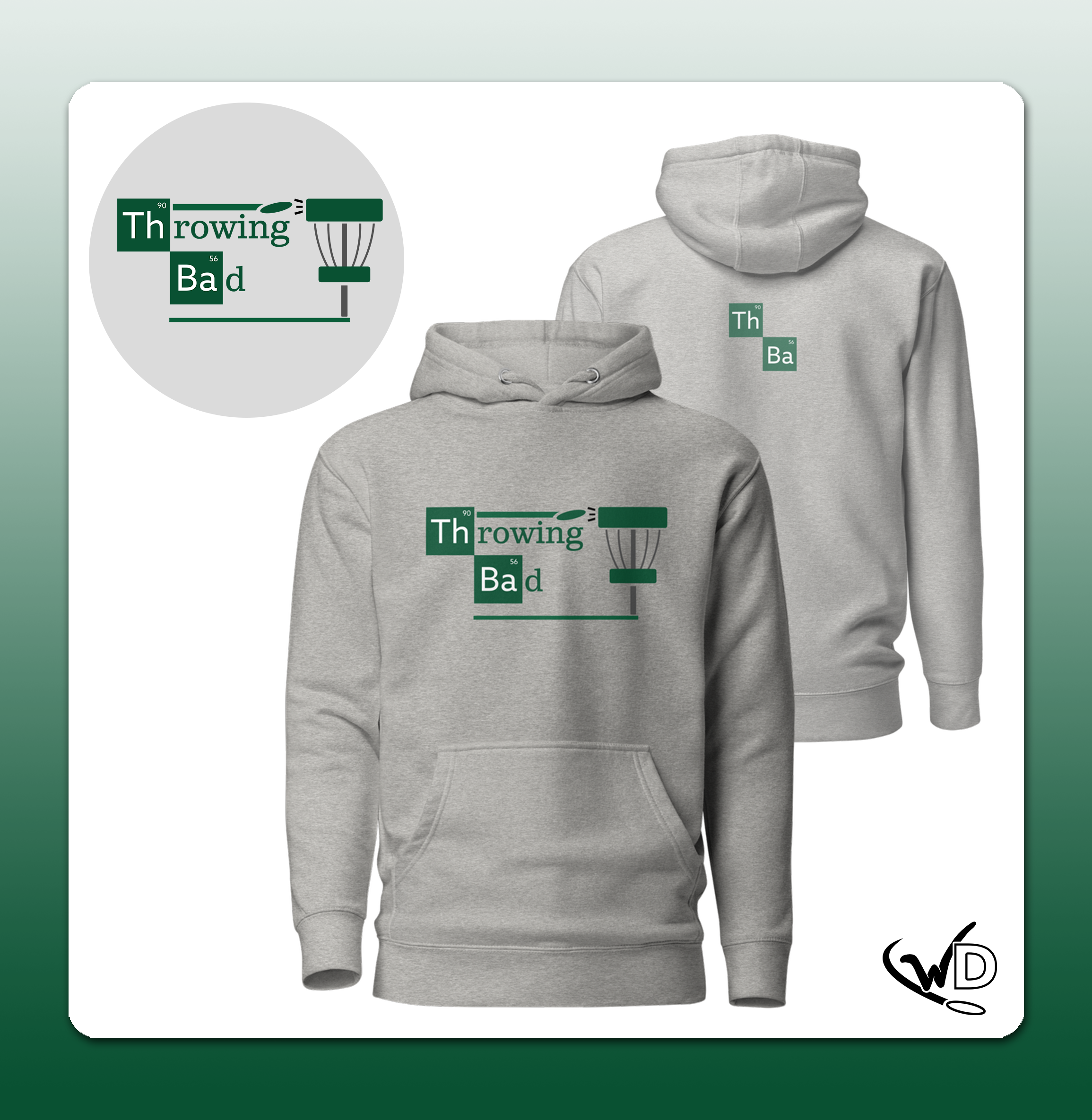 Throwing Bad Disc Golf - Light Unisex Hoodie