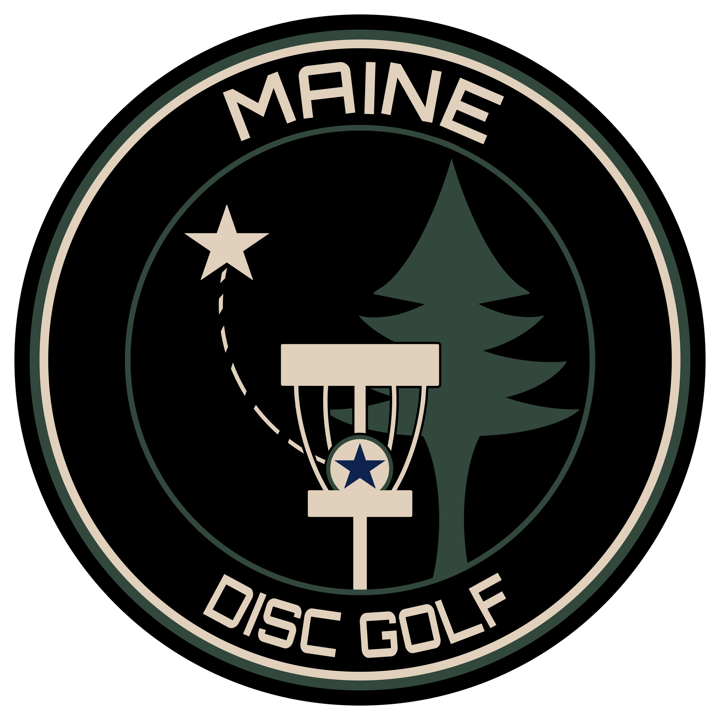 2022 Maine Disc Golf Transparent for Dark V1 Circle.png