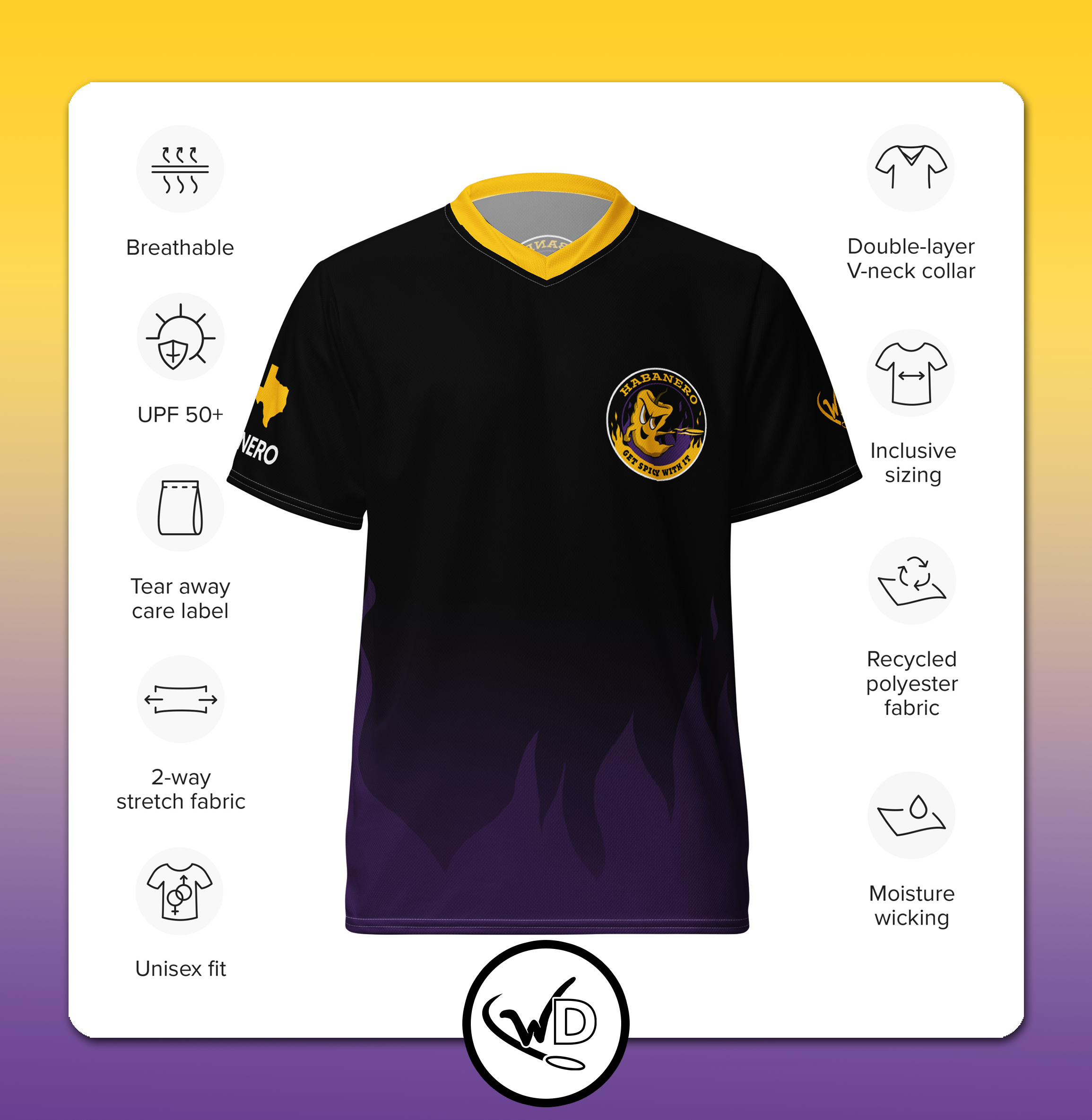 Website Disc Golf Shop Team Performance Jersey_Habanero Black.png