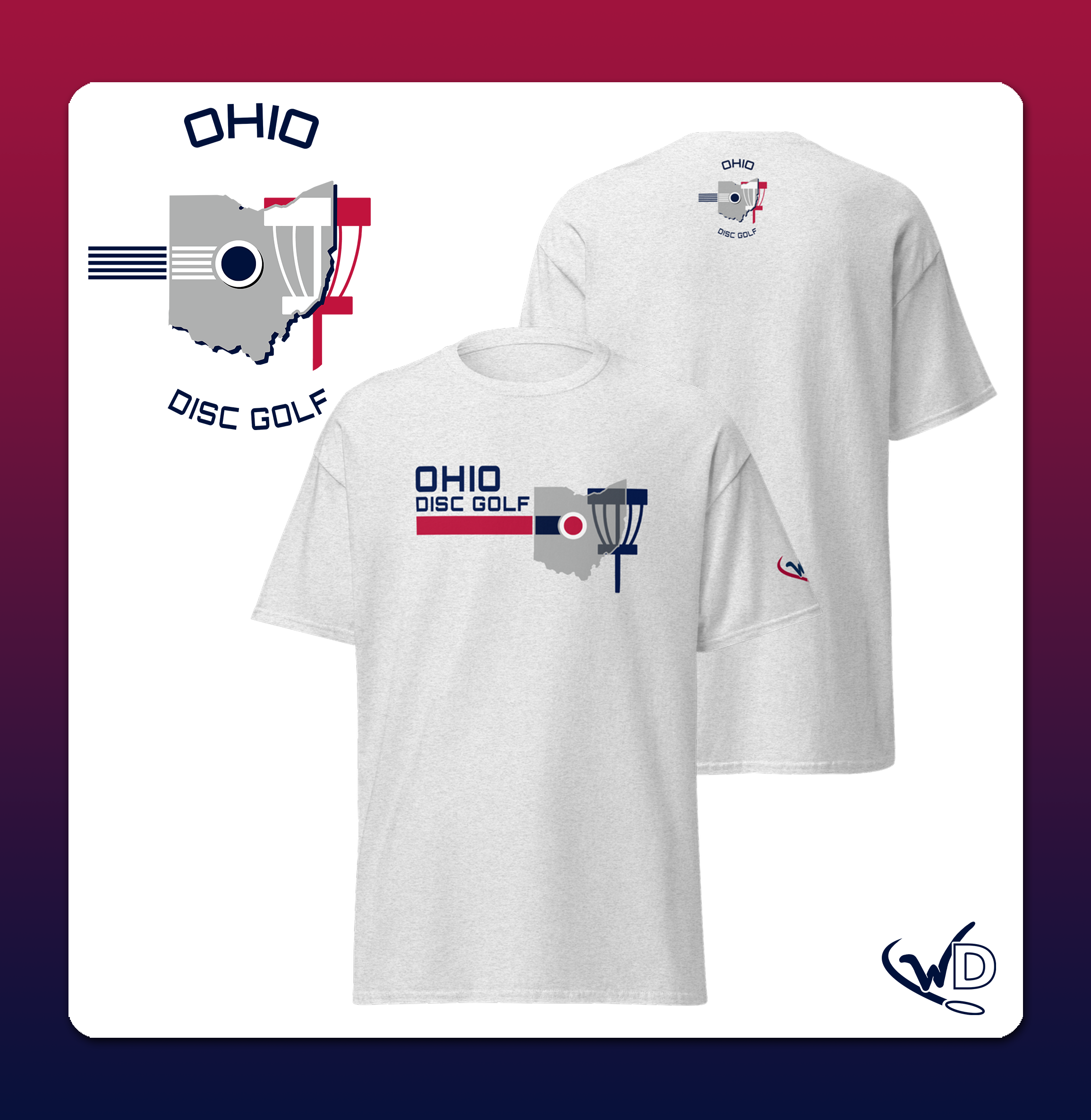 Ohio Disc Golf Line Blue - Unisex T-Shirt