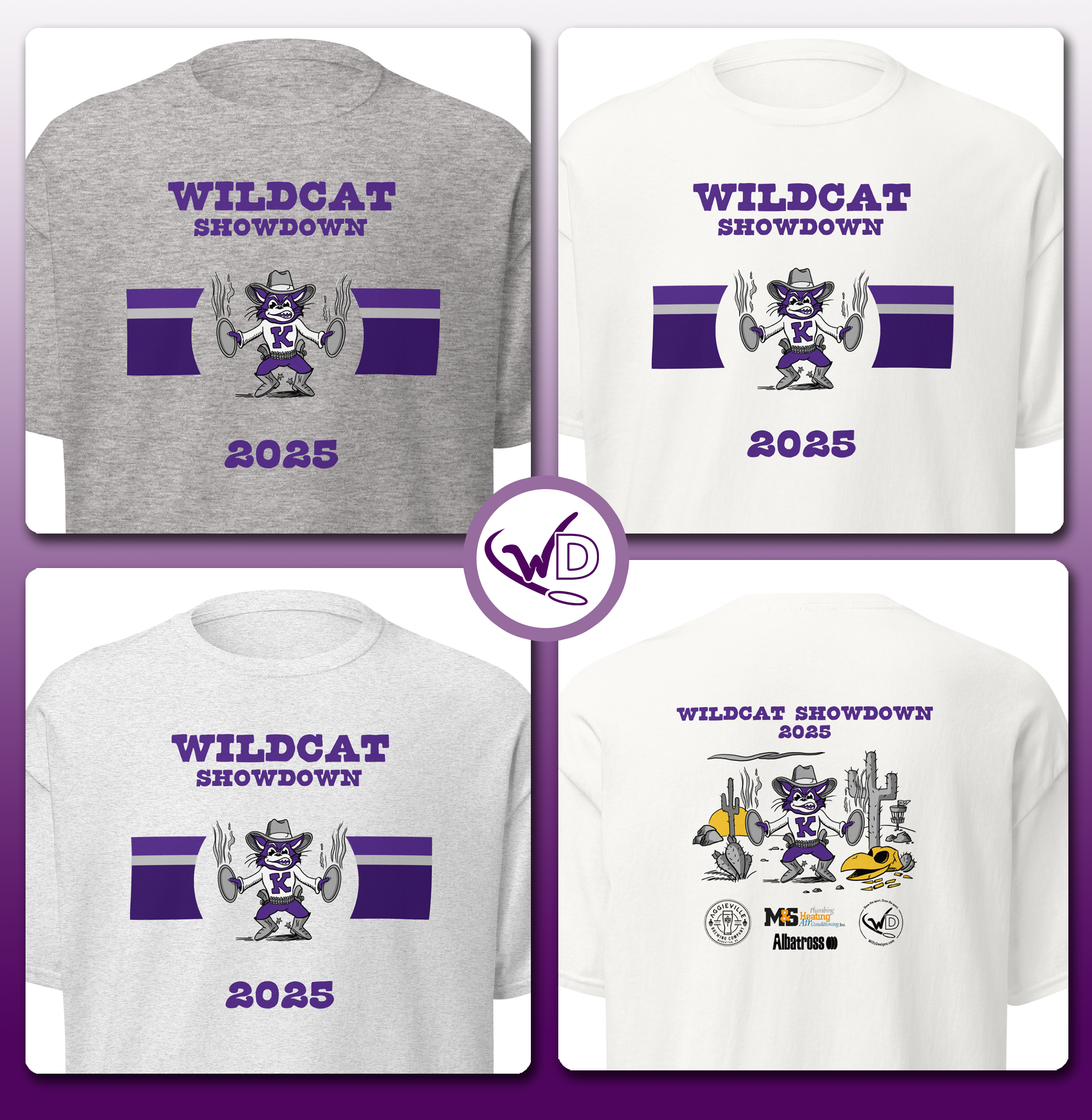 Wildcat Showdown Disc Golf Tournament set of shirts