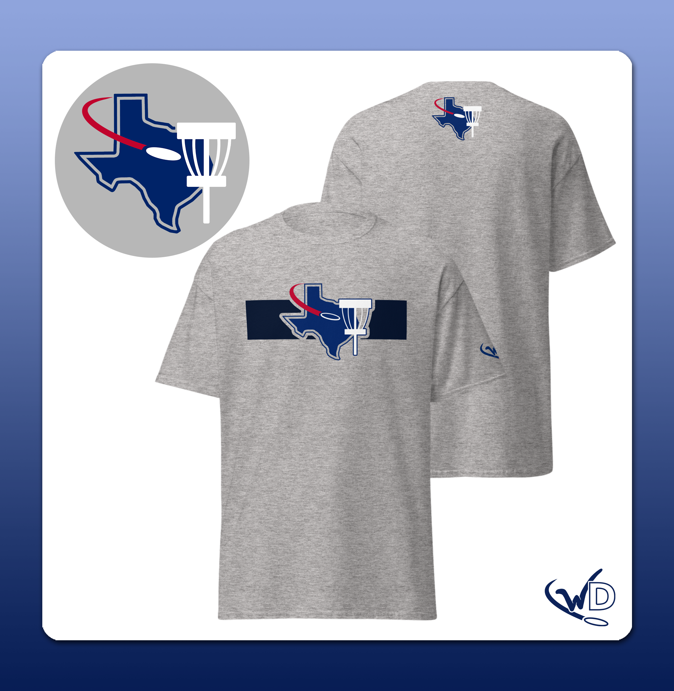 Texas Disc Golf Motion - Gray Unisex T-Shirt