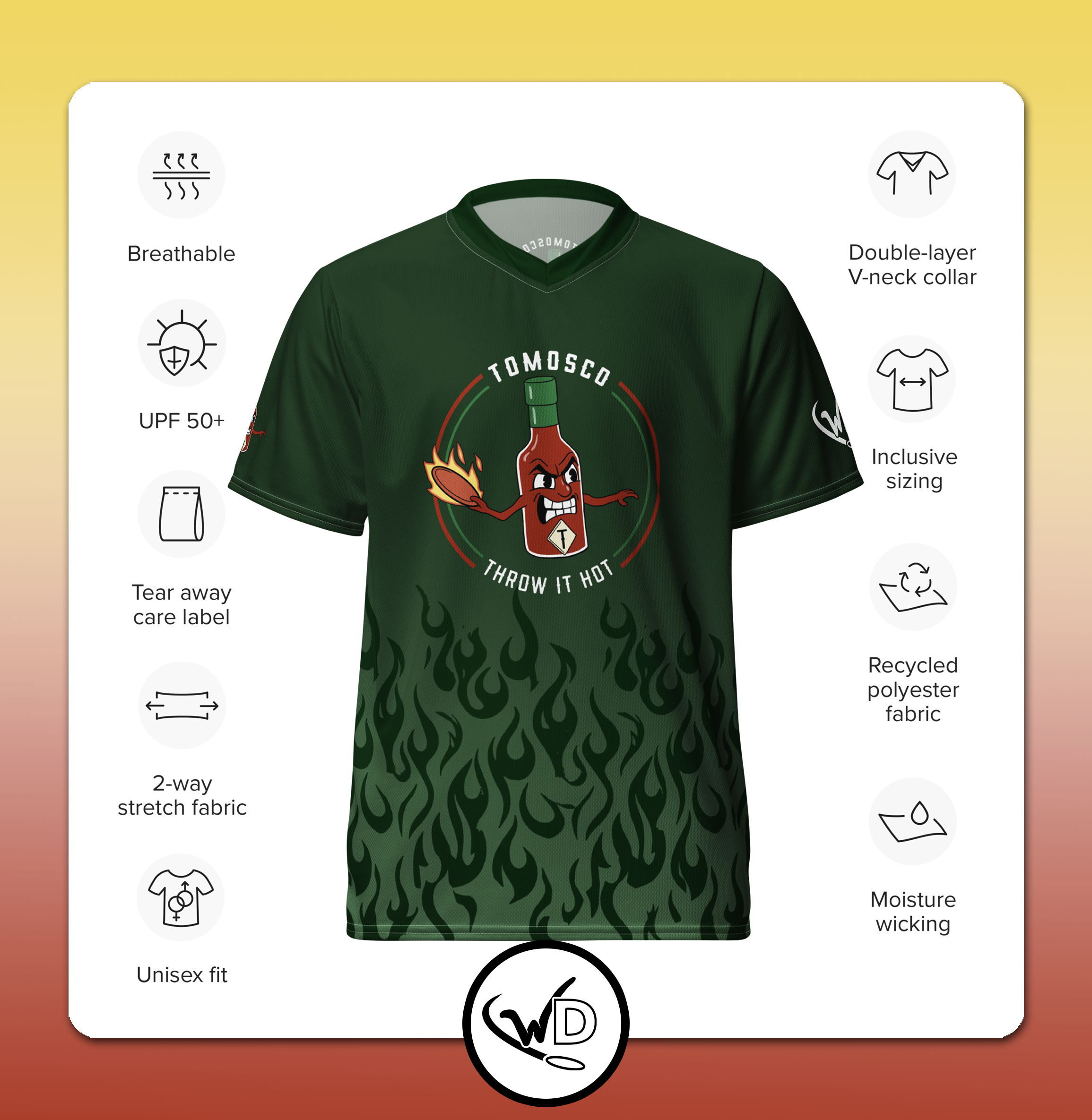 Tomosco - Logo Green Sports Jersey
