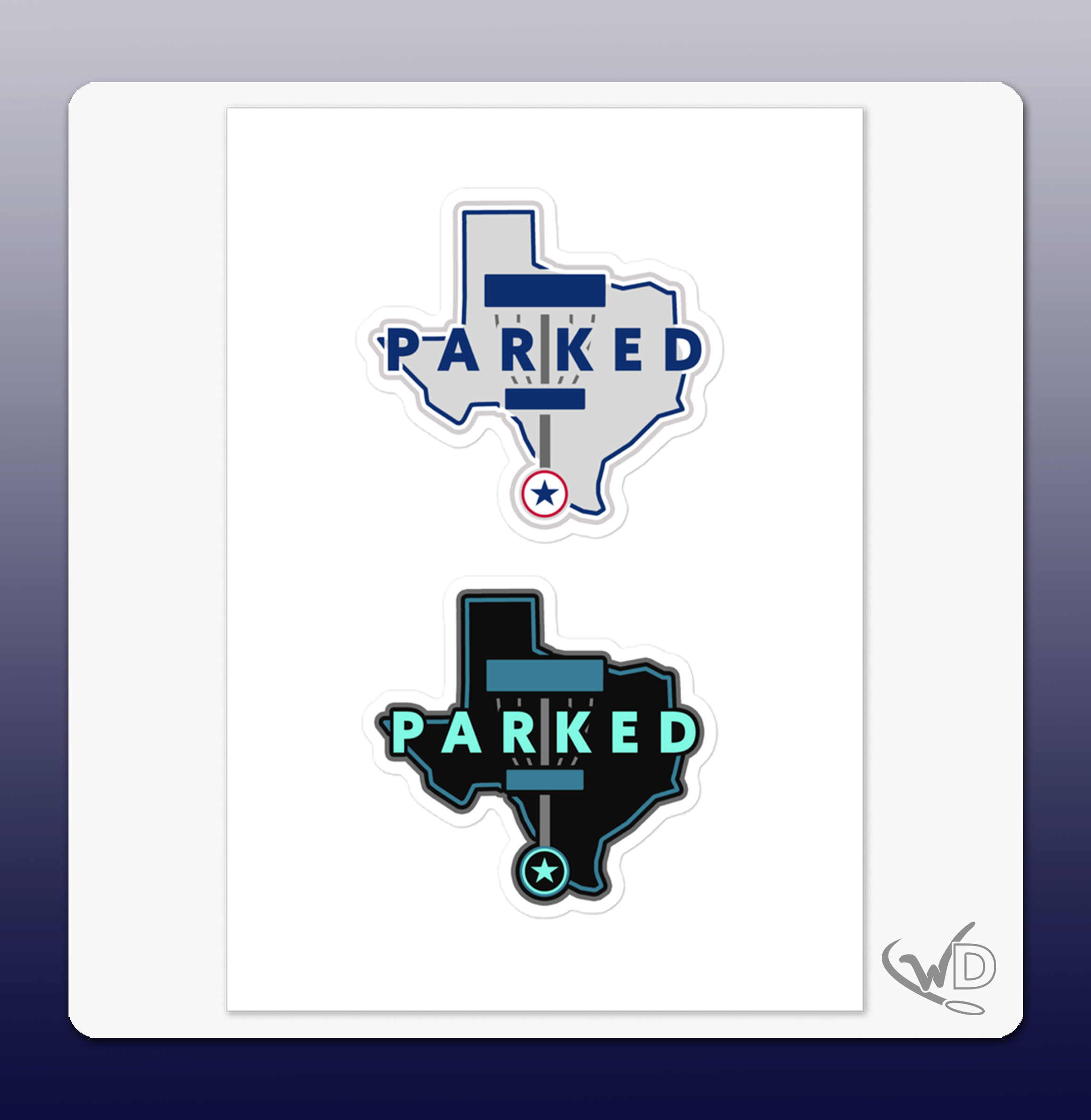 Texas Disc Golf Parked - Stickers