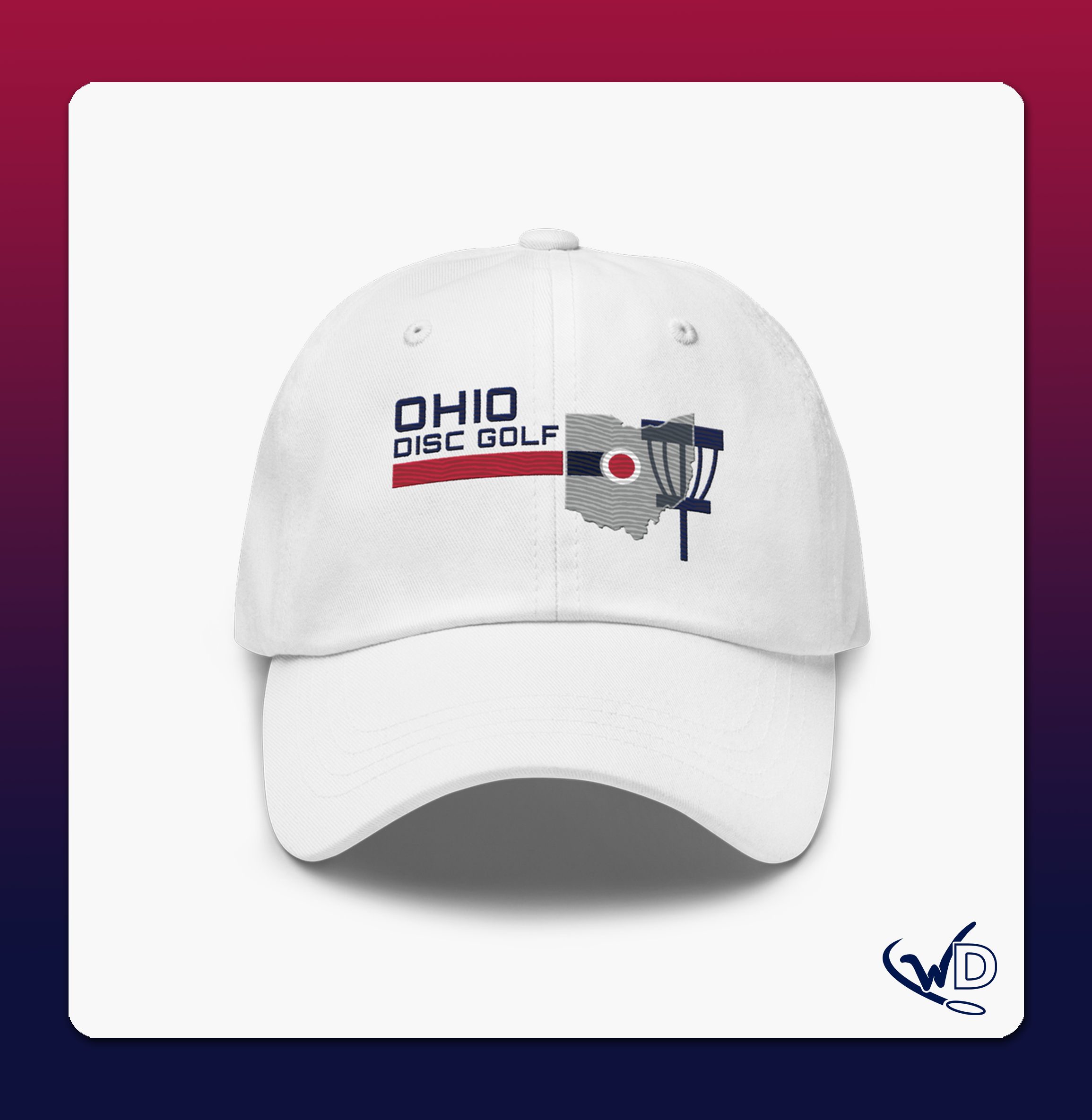 Ohio Disc Golf Line Blue - Embroidered Hat
