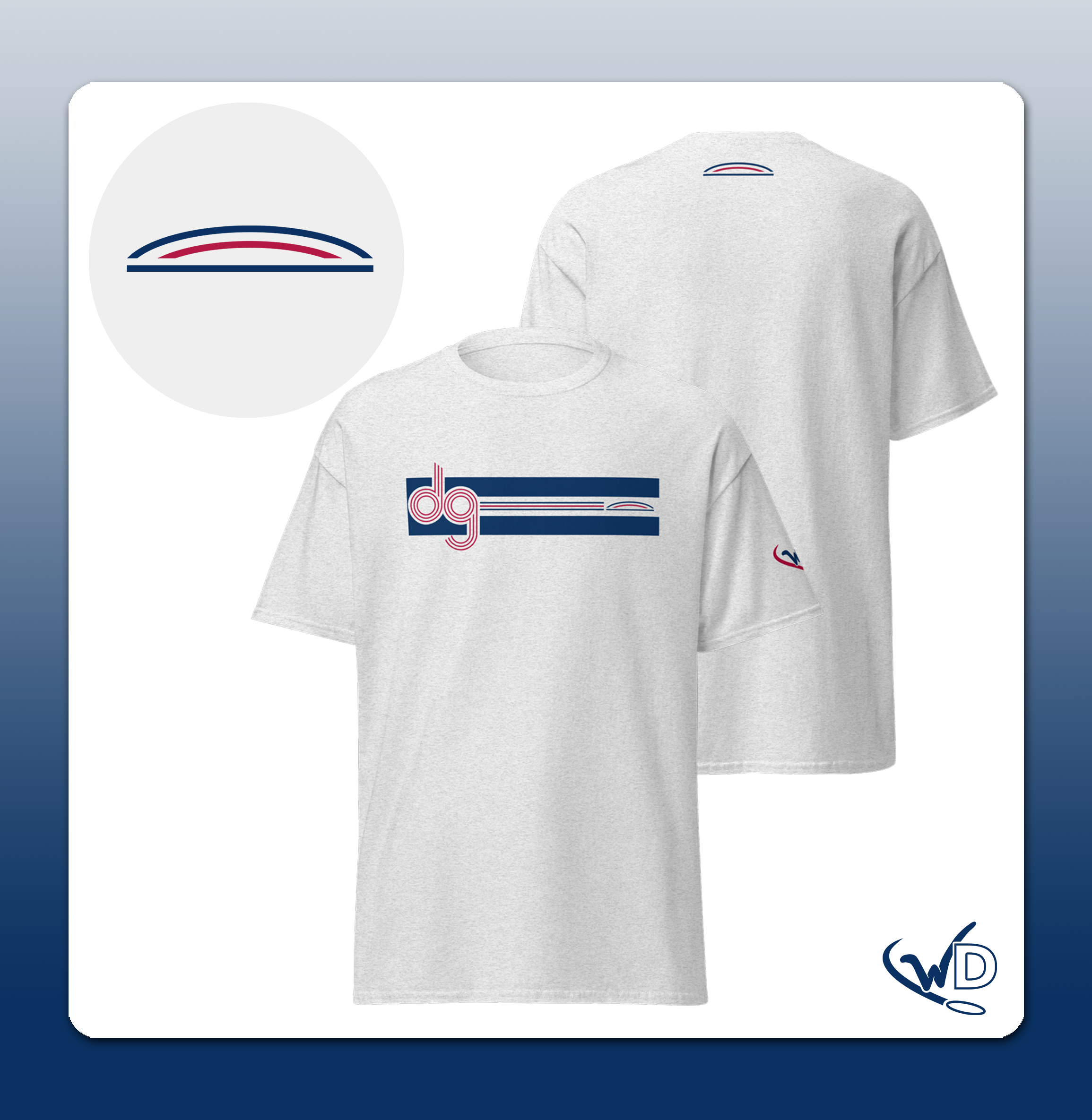 DG Disc Golf Line - Disc golf shirt with flying disc. Modern look