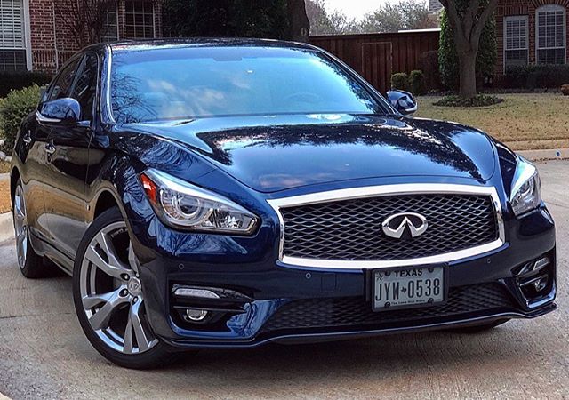 Throwback to my personal 2015 Infiniti Q70S- such a hell of a car attainable under $25,000 now! H/C front seats, 360 degree camera, F&amp;R parking sensors, Brembo brakes, heated steering wheel, and slick sport styling!