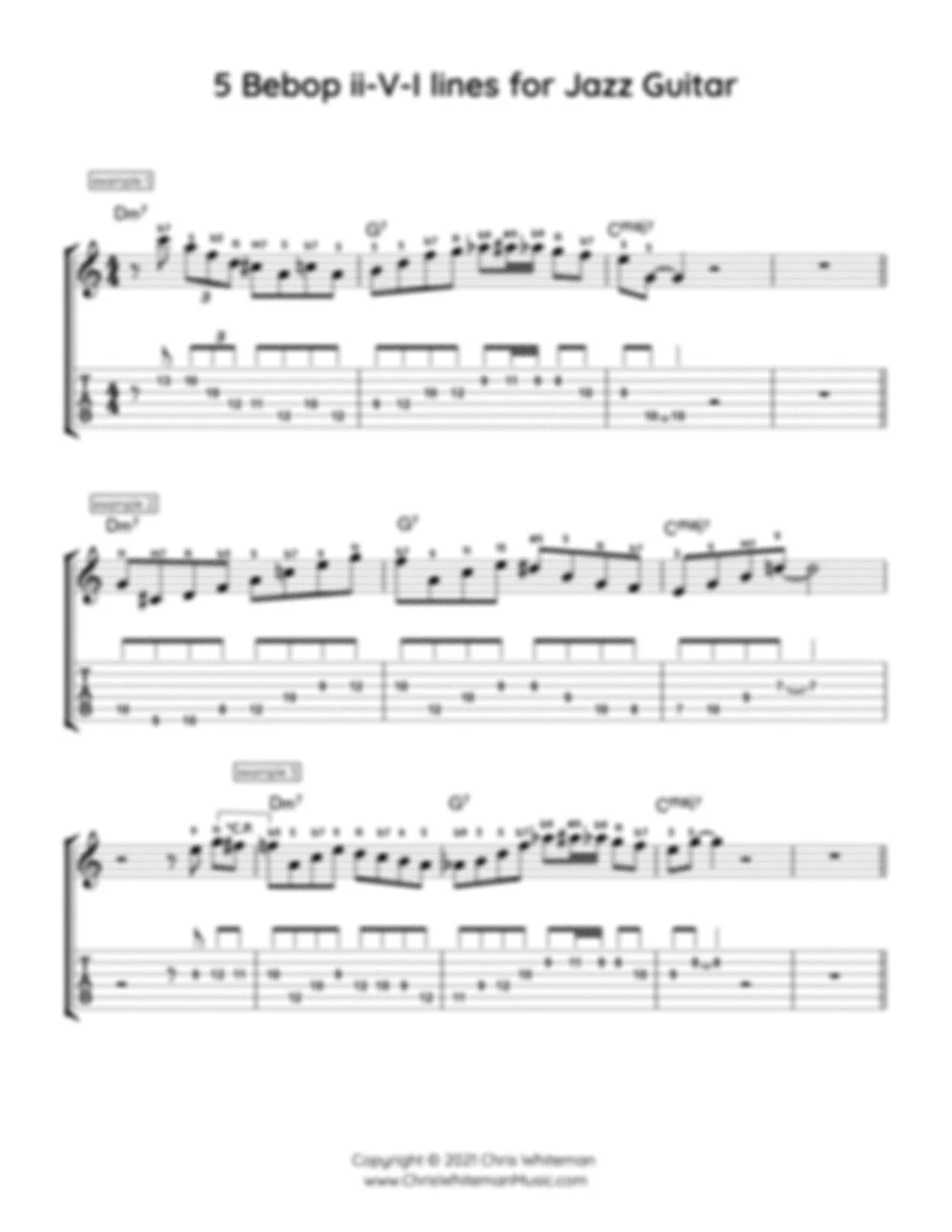 5+Bebop+ii-V-I+lines+for+Jazz+Guitar+-+Full+Score.jpg