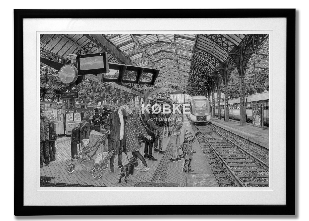 Passepartout-indrammet 'Attention'